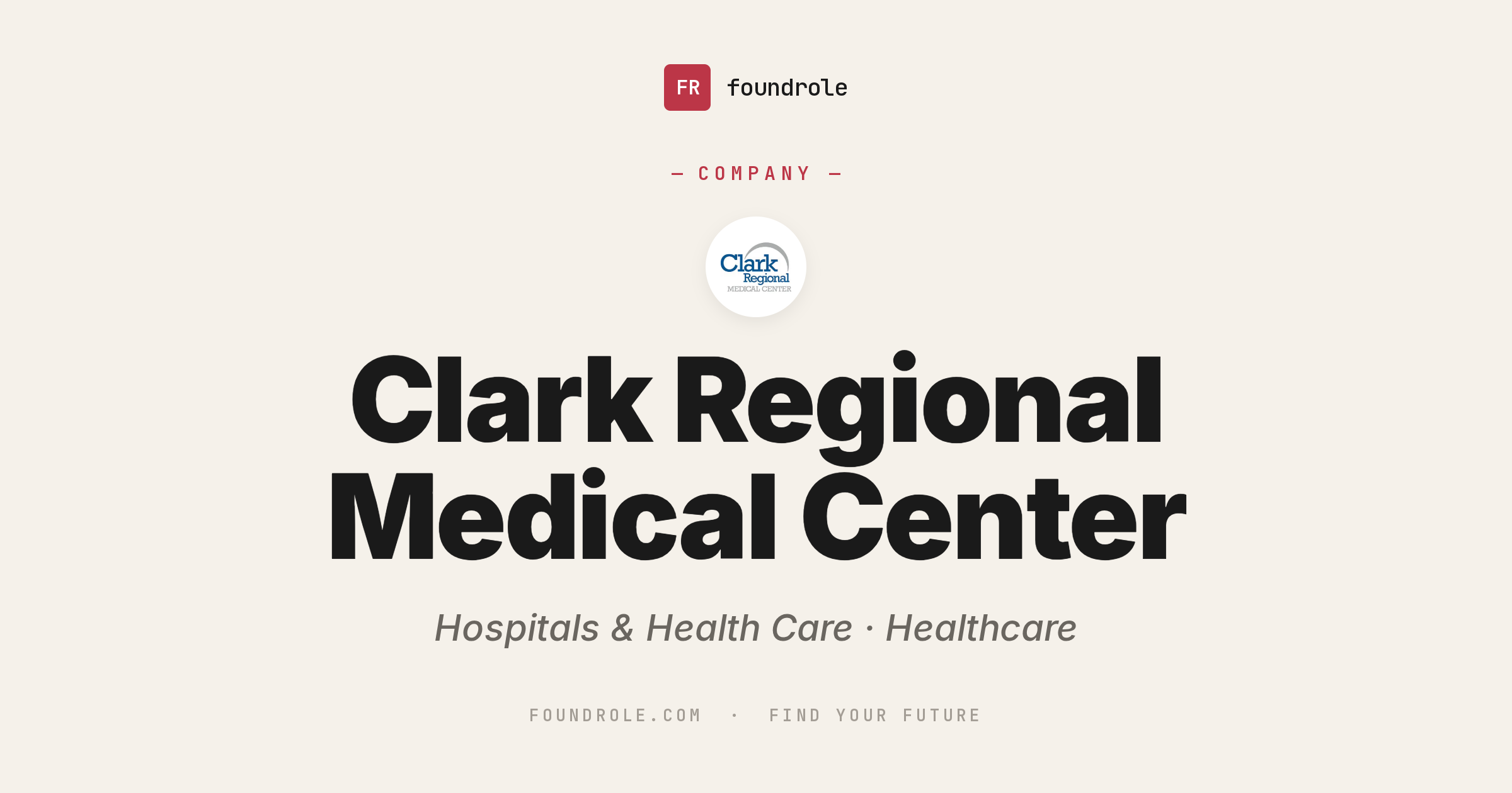 Clark Regional Medical Center Jobs — Community Hospital