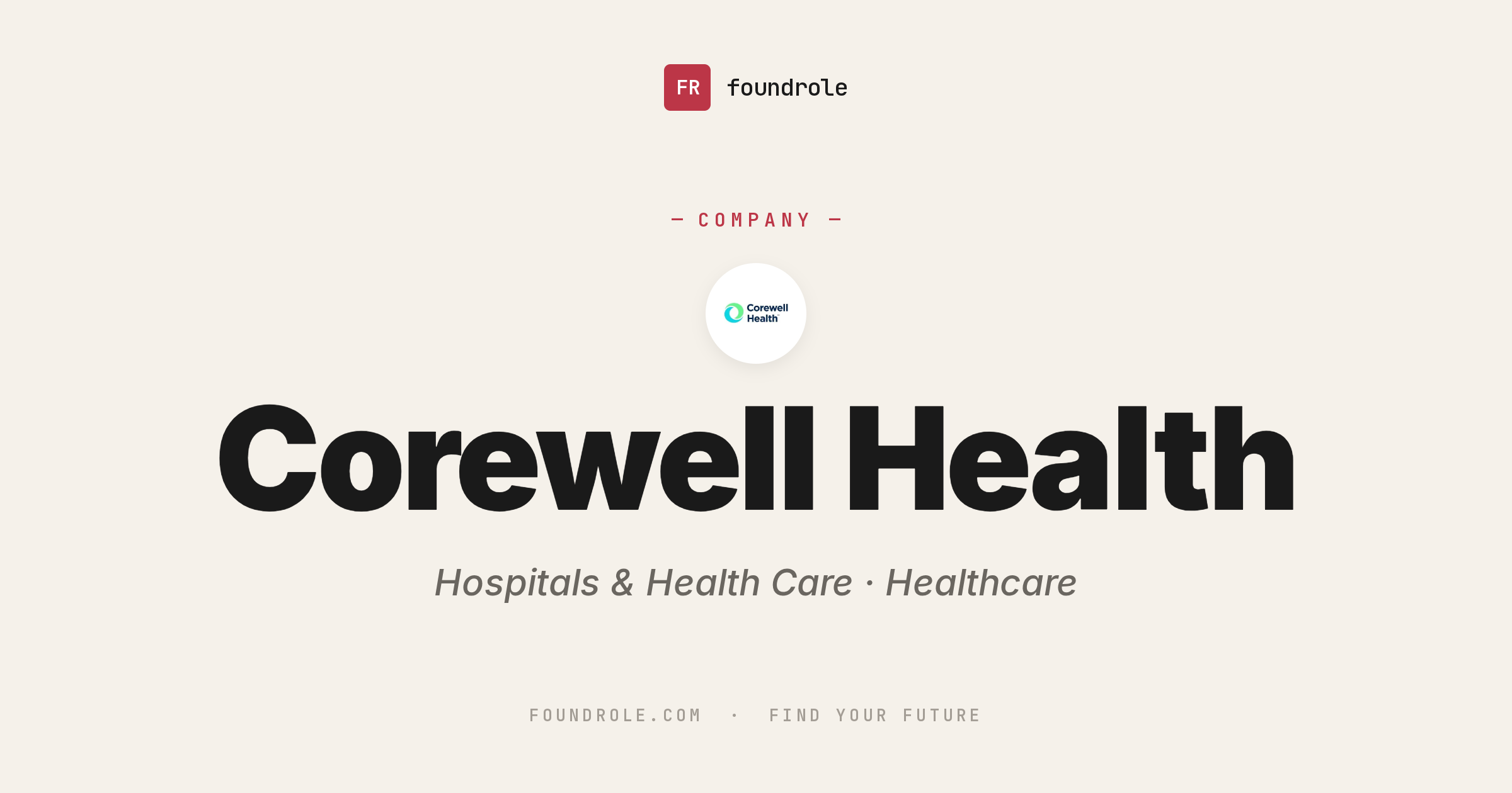 Corewell Health Jobs & Careers — Michigan Health System