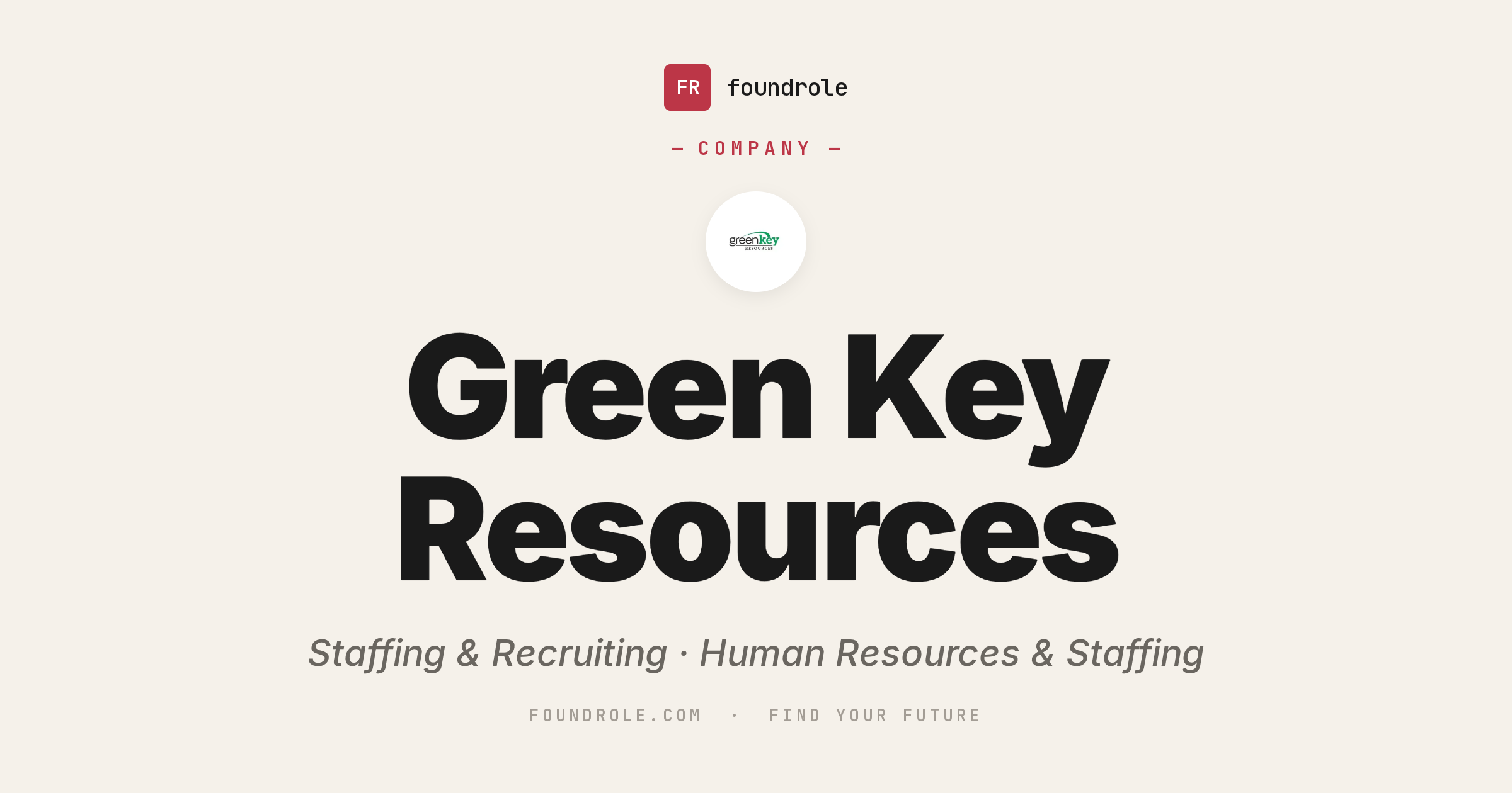 Green Key Resources Jobs & Careers — Specialized Staffing
