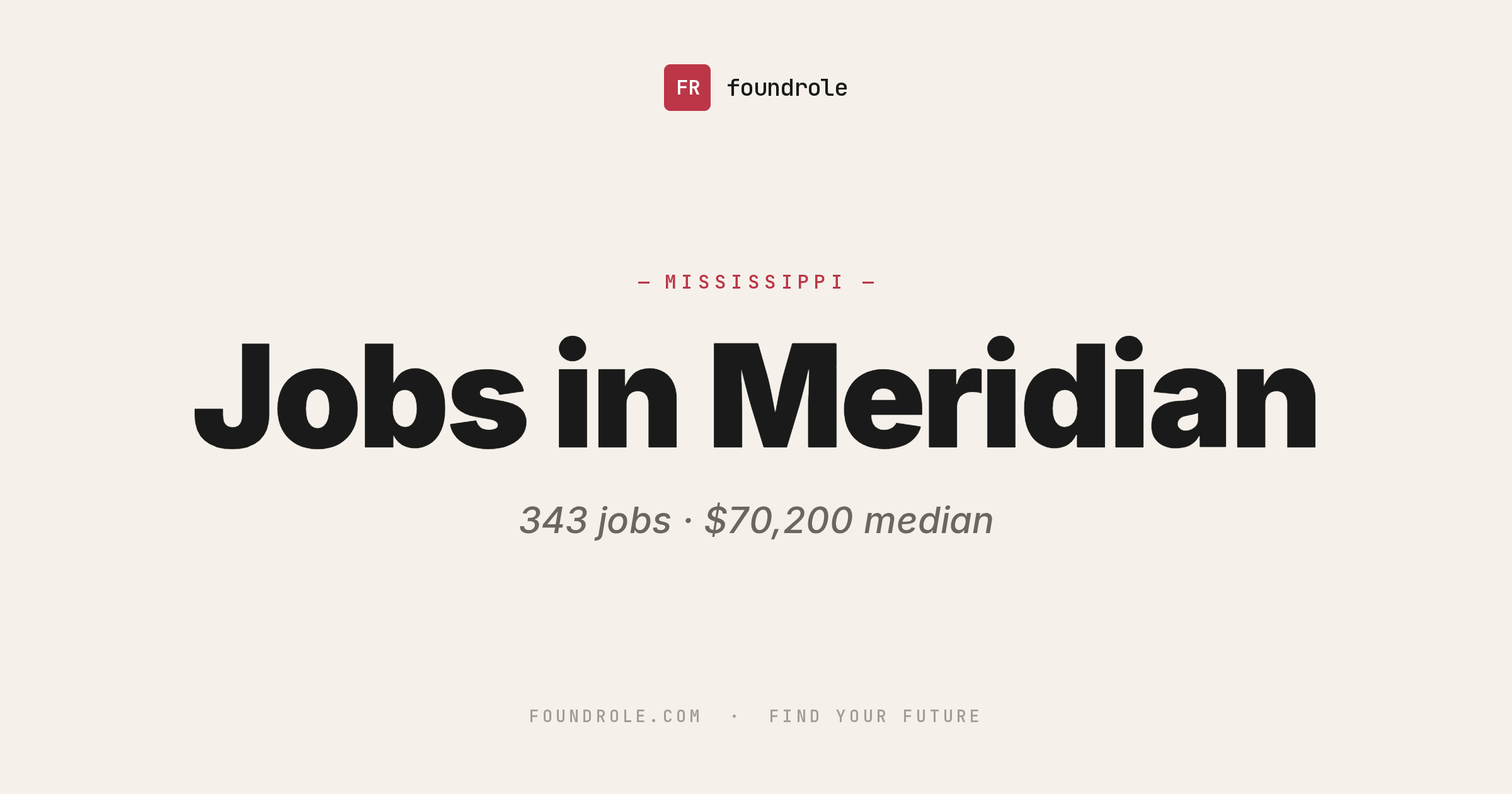 Meridian, MS Jobs — Open Roles & Pay Trends
