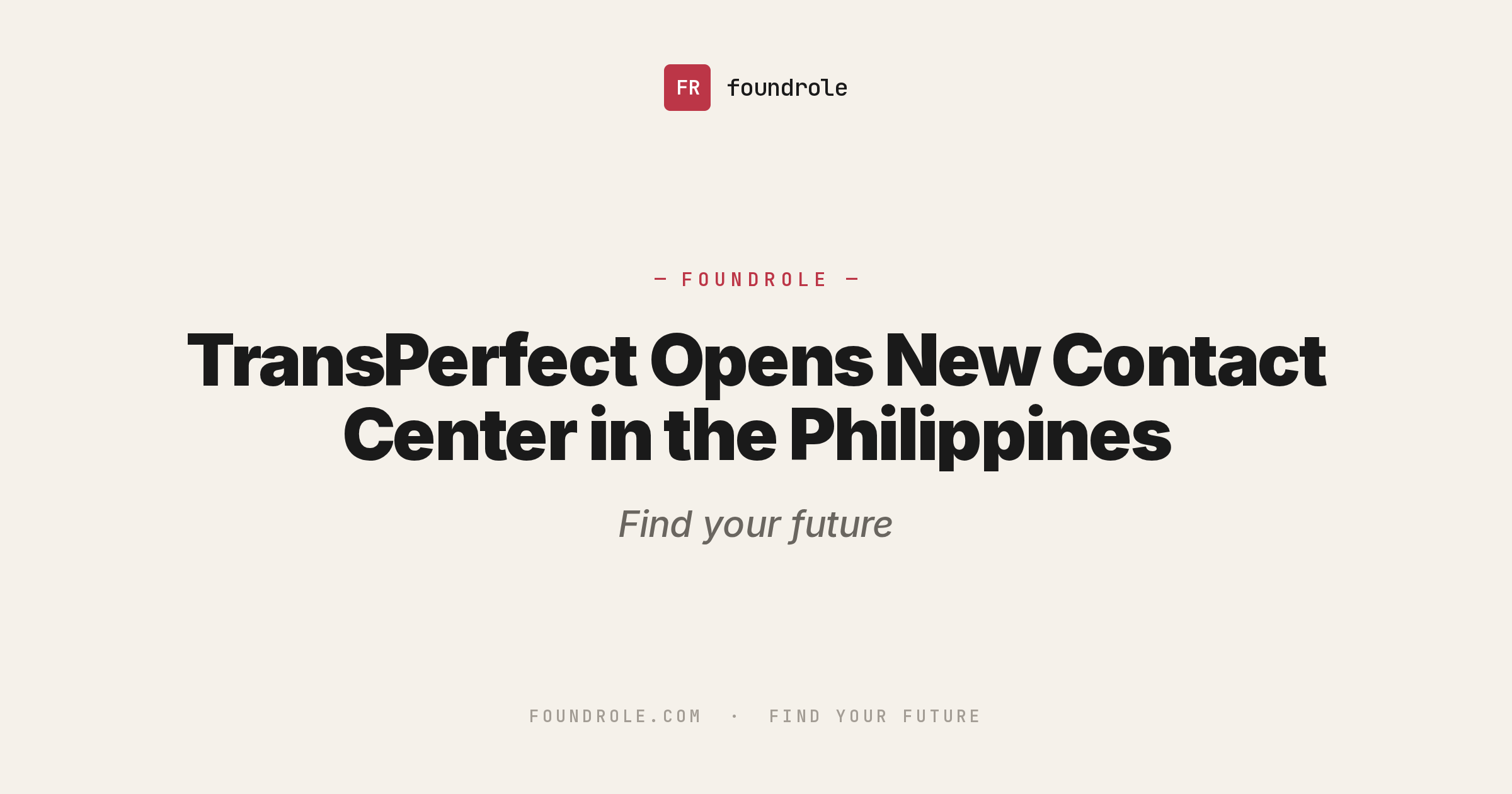 TransPerfect Opens New Contact Center in the Philippines