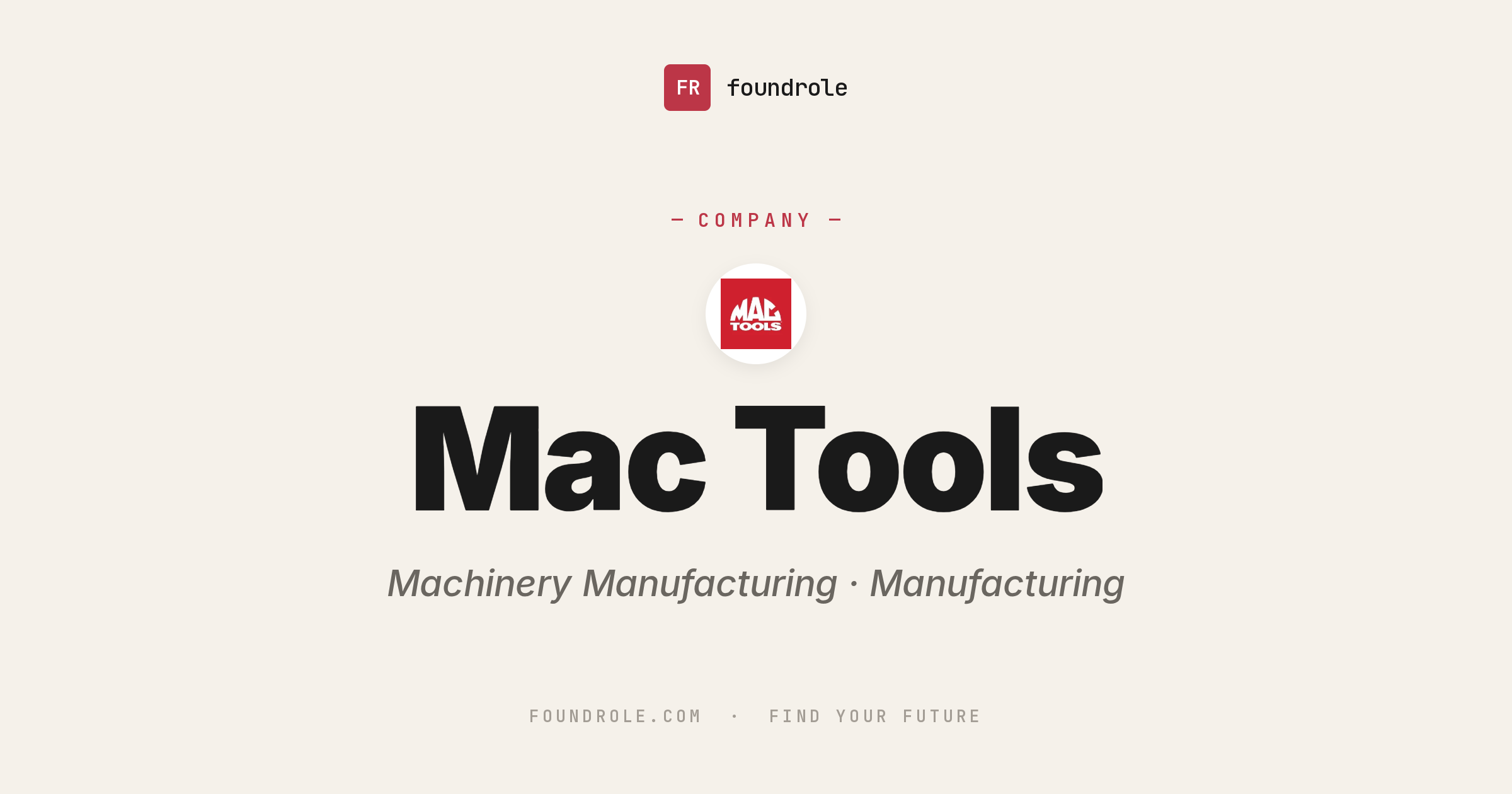 Mac Tools Jobs & Careers — Automotive Tools