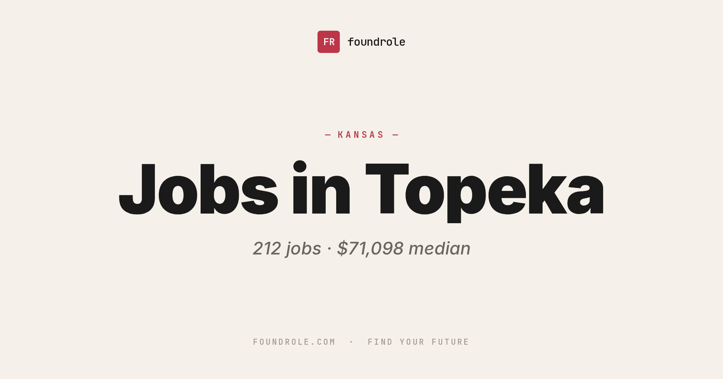 Jobs in Topeka, KS — Government, Healthcare & Finance