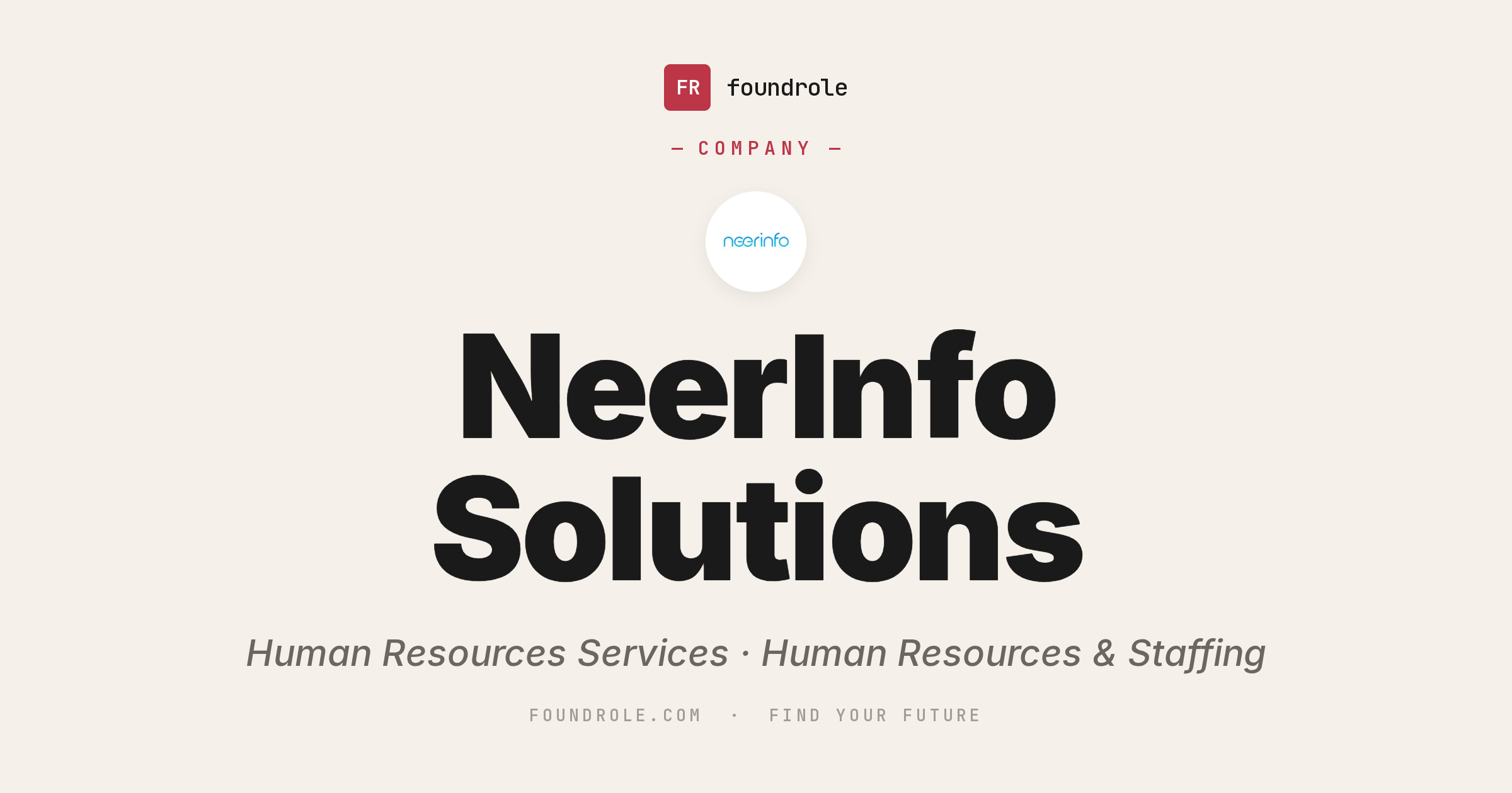 NeerInfo Solutions Jobs & Careers — IT Staffing & HR