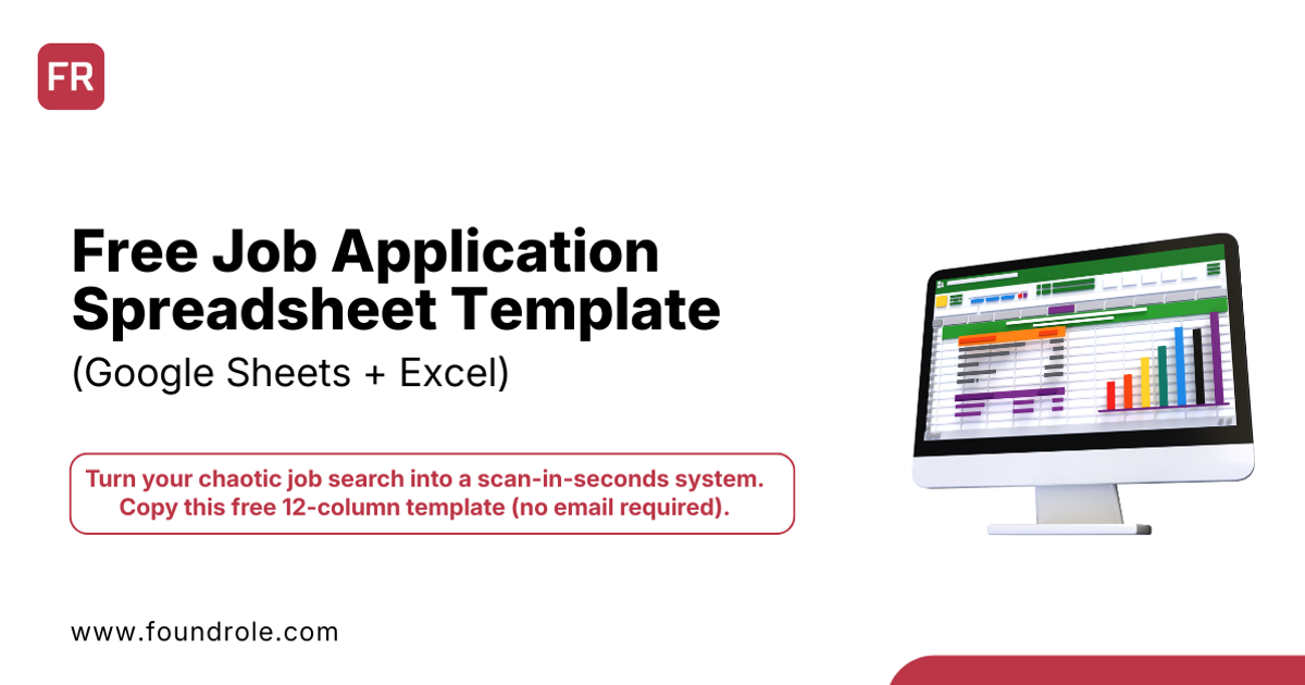 Job Application Spreadsheet Template (Sheets + Excel)