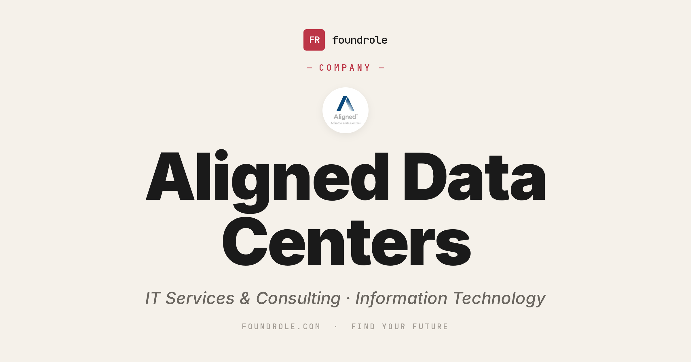 Aligned Data Centers Jobs & Careers — Data Centers