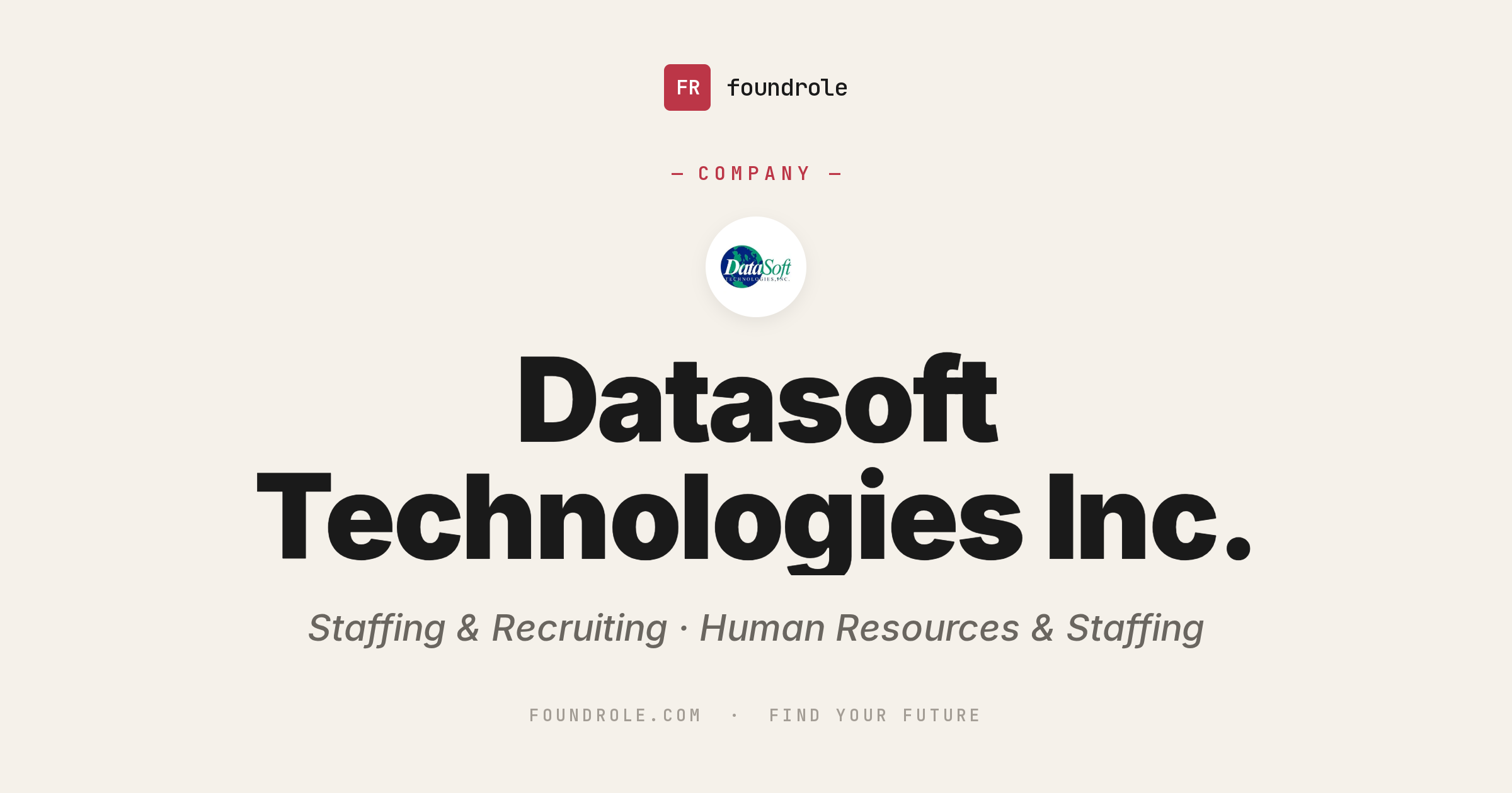 Datasoft Technologies Jobs & Careers — Tech Staffing