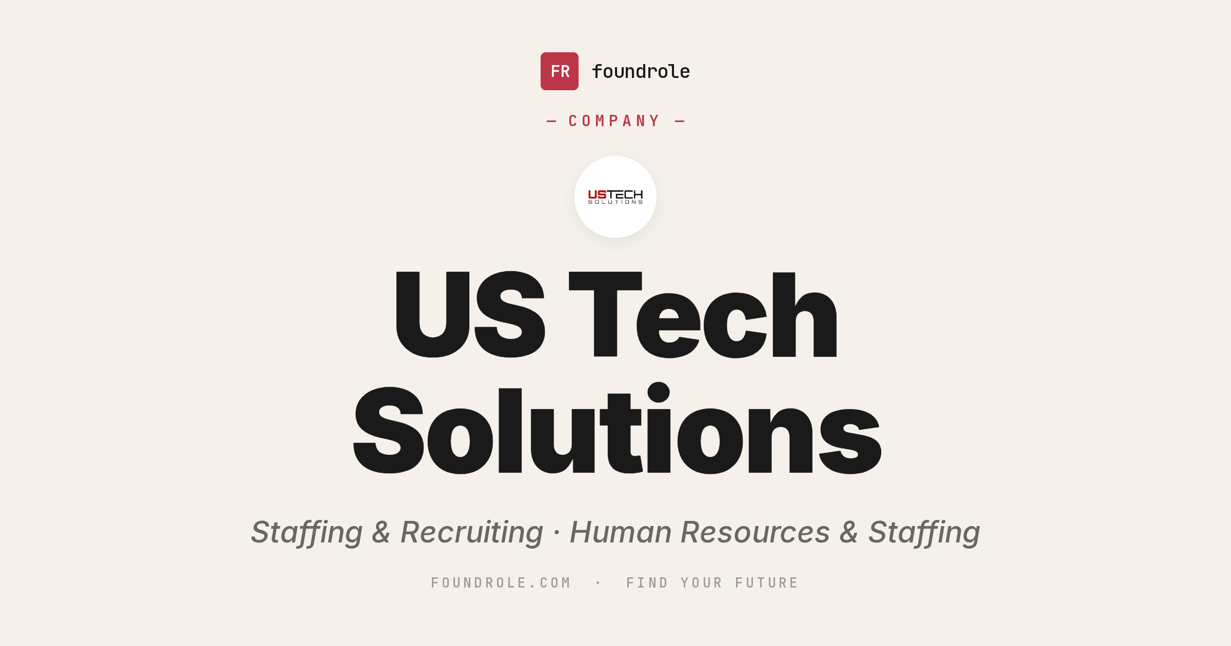 US Tech Solutions Jobs & Careers — IT Staffing & Workforce