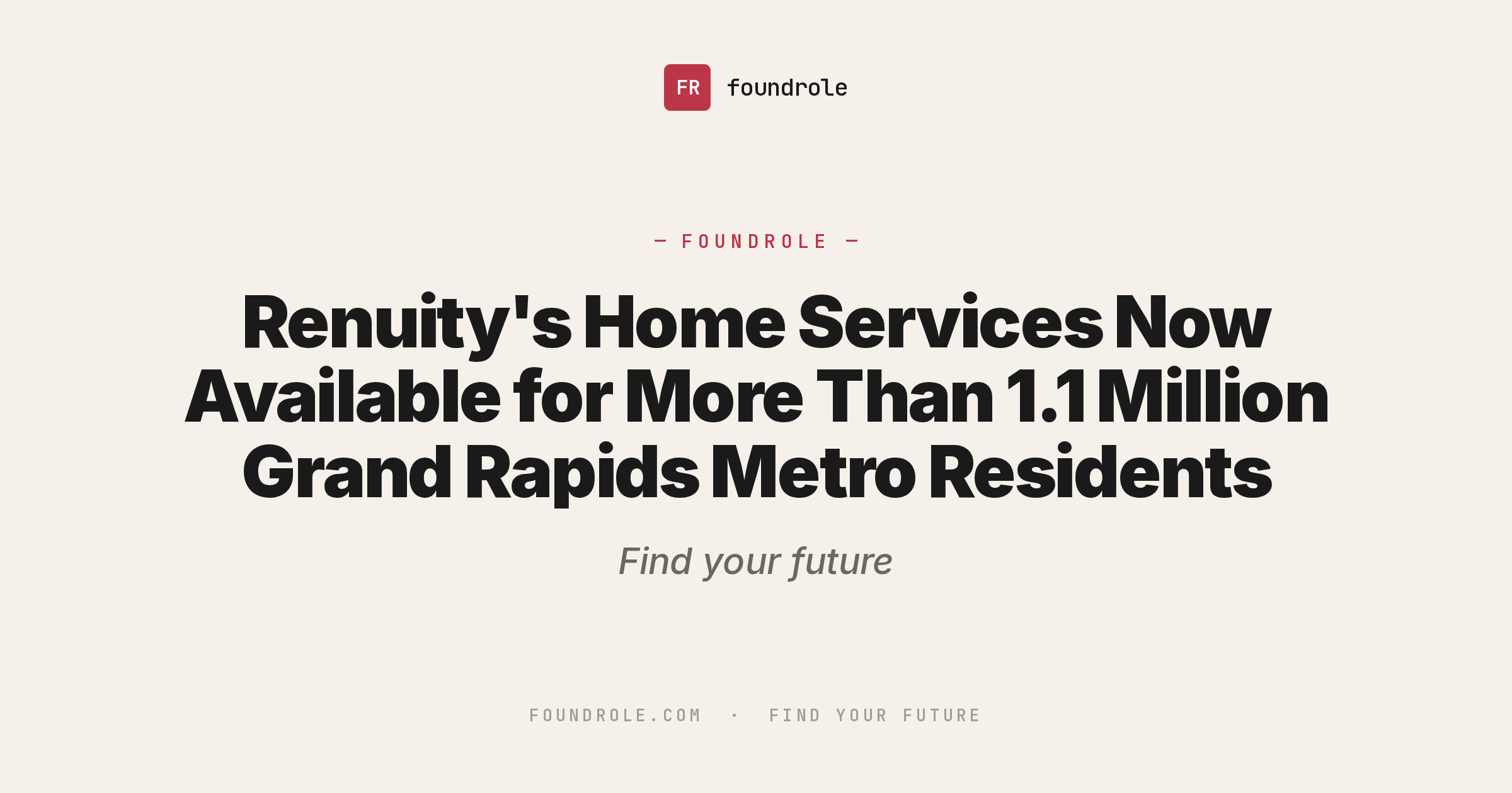 Renuity's Home Services Now Available for More Than 1.1 Million Grand