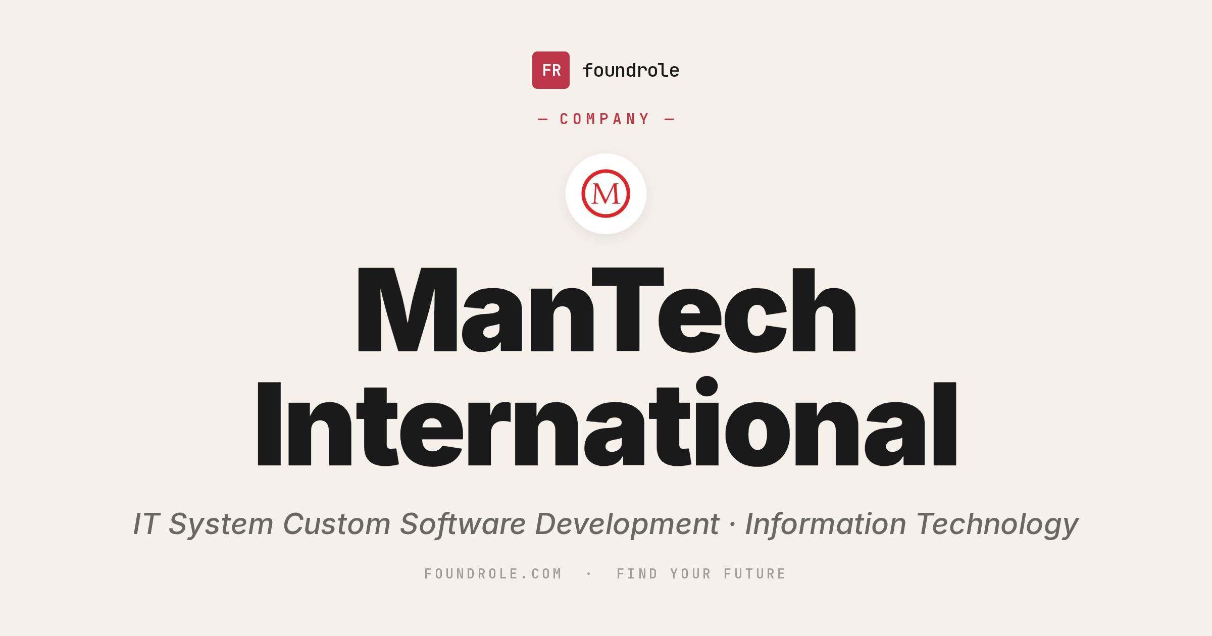 Mantech Sign ManTech Jobs & Careers — Defense IT & Cybersecurity