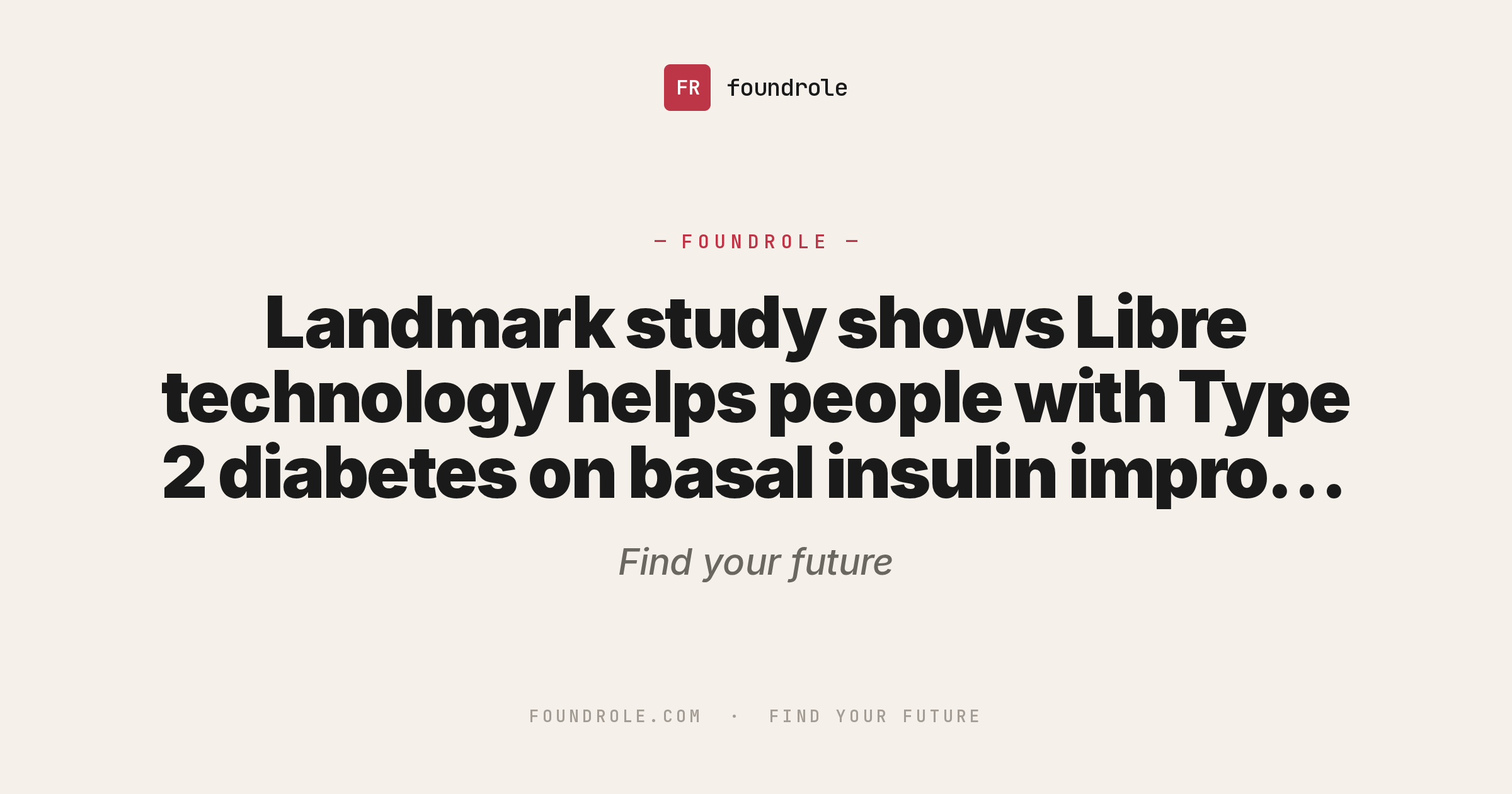 Landmark study shows Libre technology helps people with Type 2