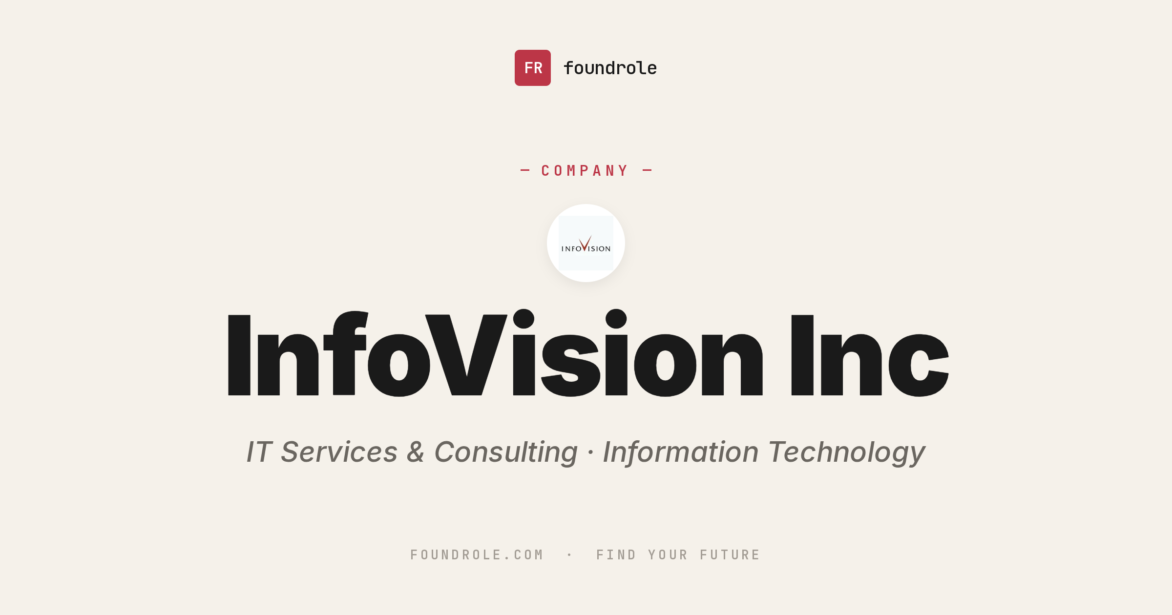 InfoVision Jobs & Careers — IT Services & Consulting