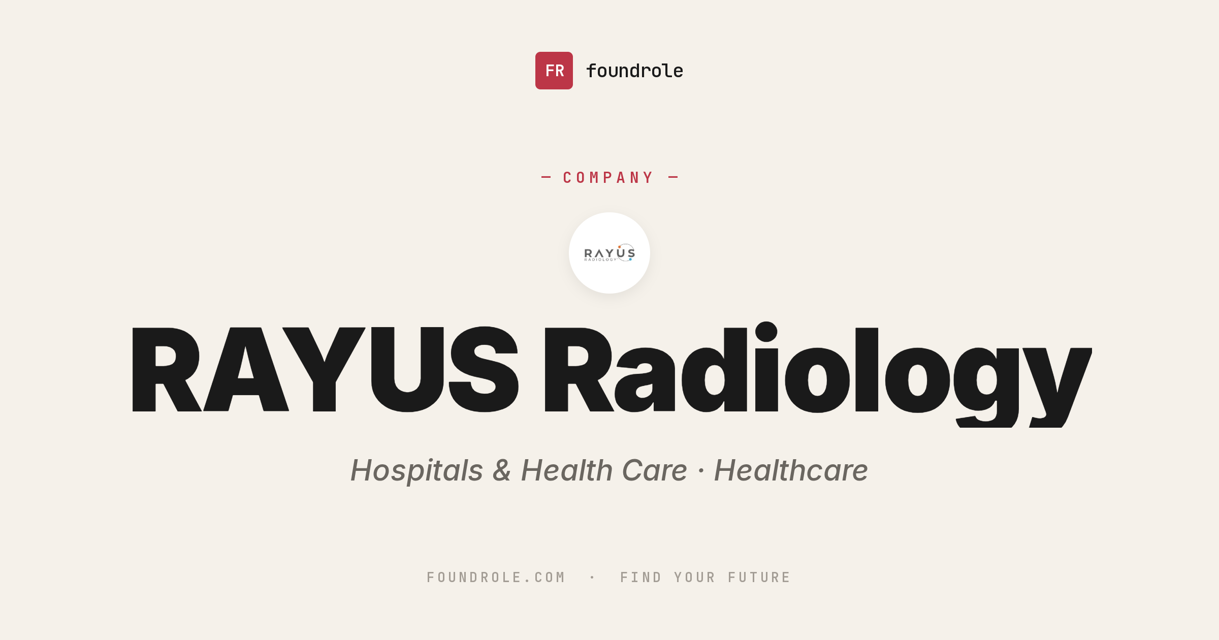 Rayus Radiology RAYUS Radiology Jobs & Careers — Diagnostic Imaging