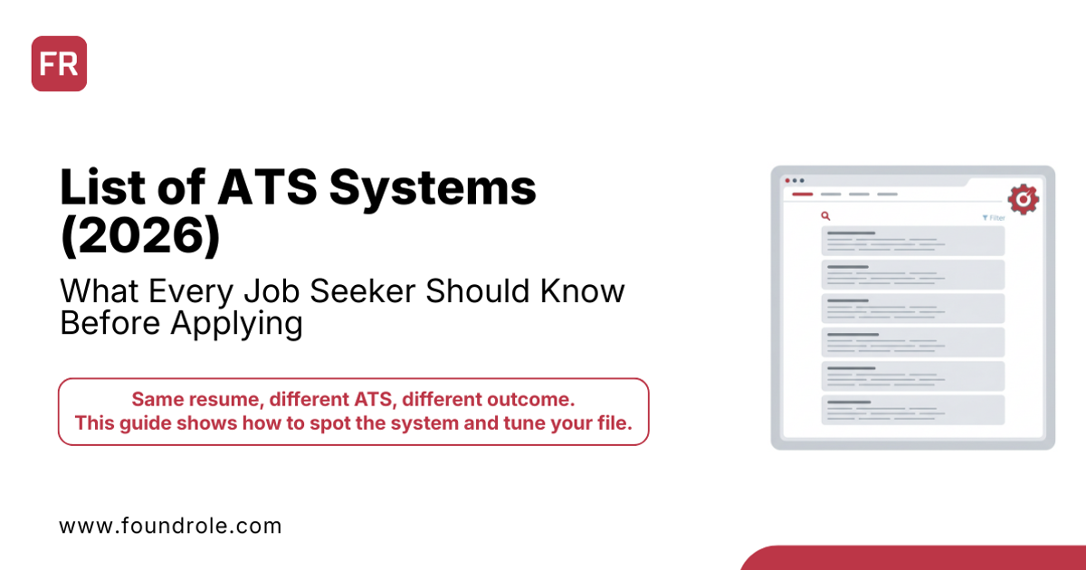 ATS Systems List 2026: Applicant Tracking System Guide