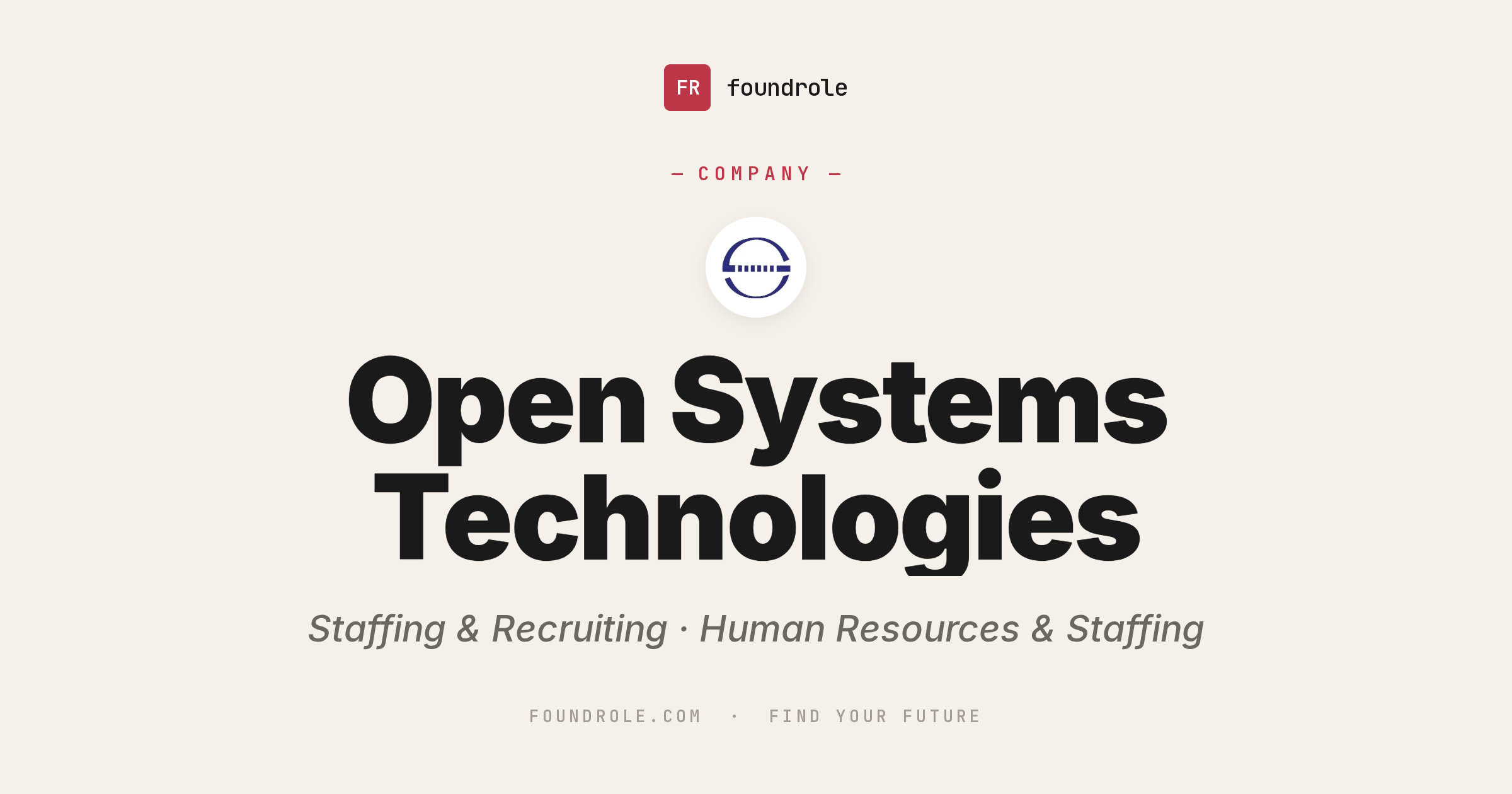 Open Systems Technologies Jobs — IT & Finance Staffing