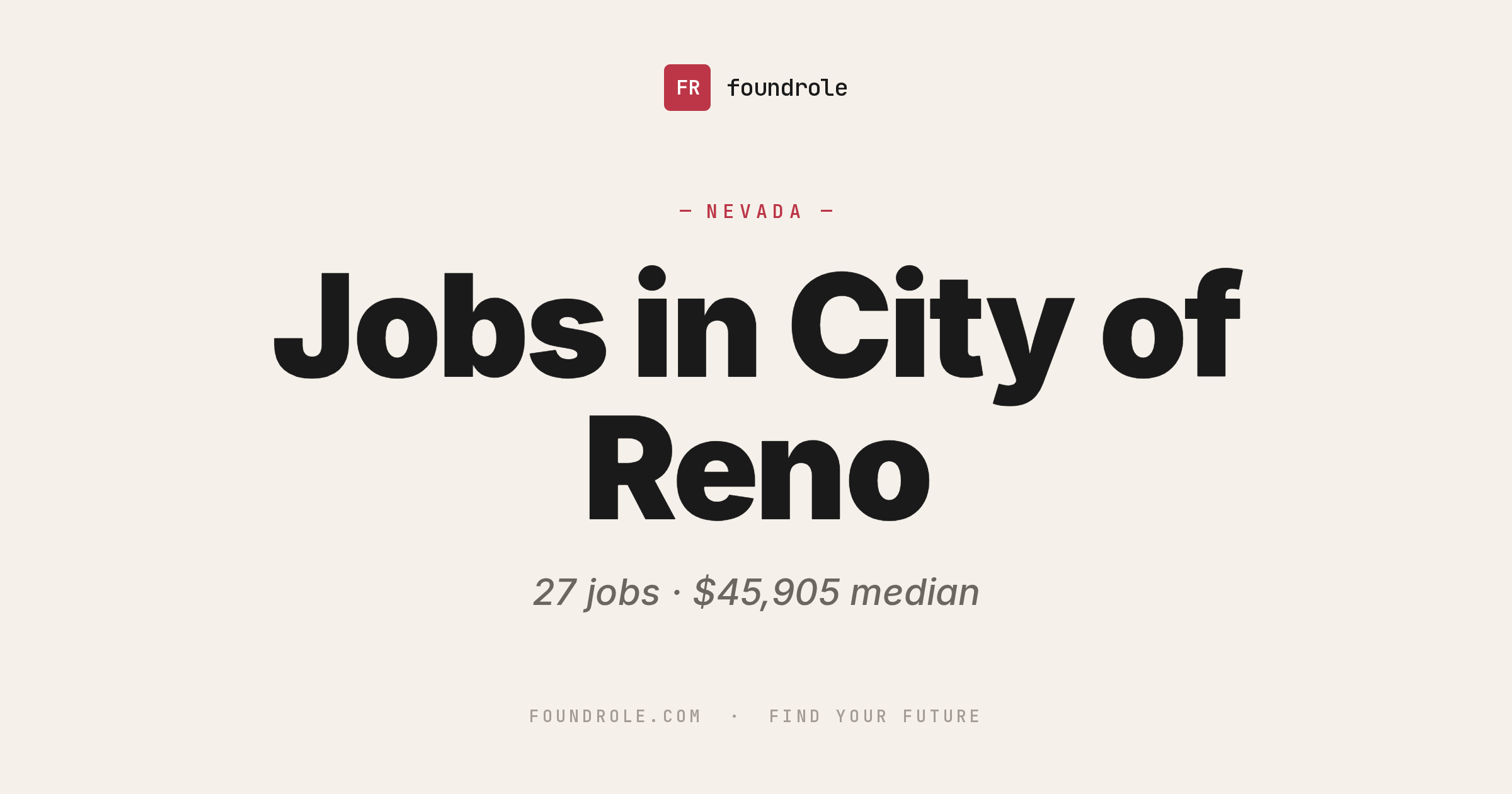 Jobs in City of Reno, NV — Open Roles & Pay Trends