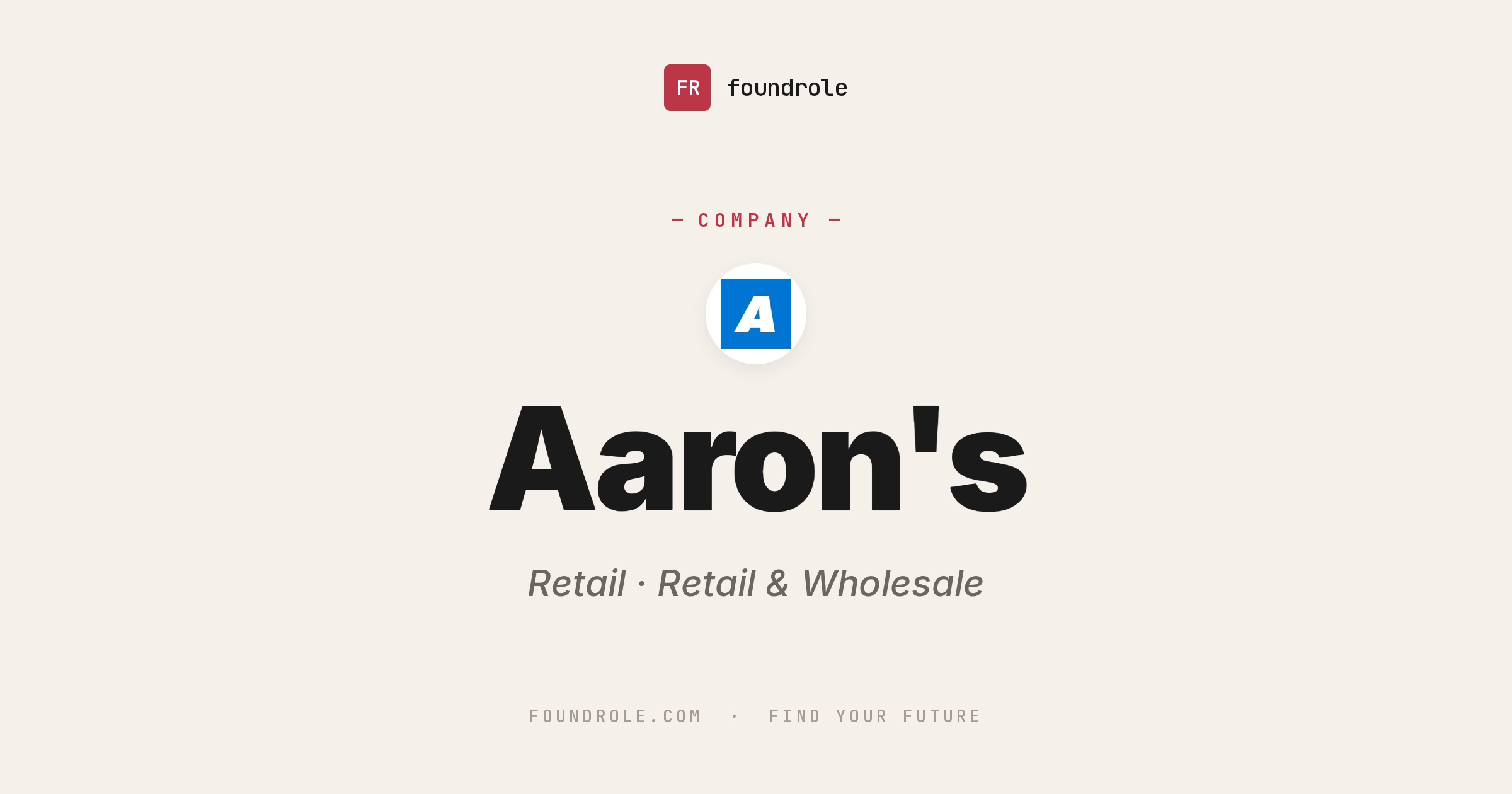 Aaron's Jobs & Careers — Lease-to-Own Retail