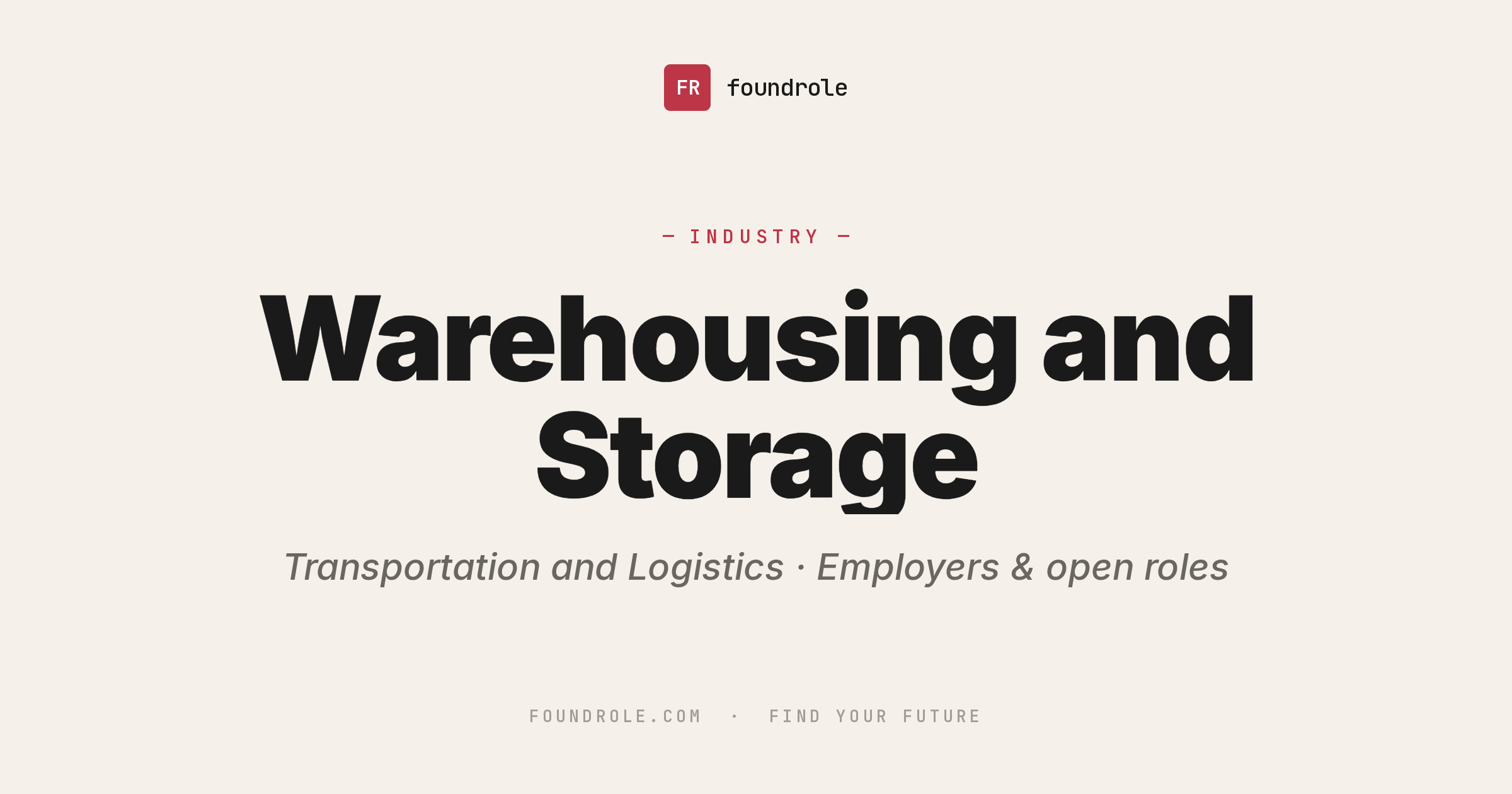 Warehousing & Storage Jobs and Careers