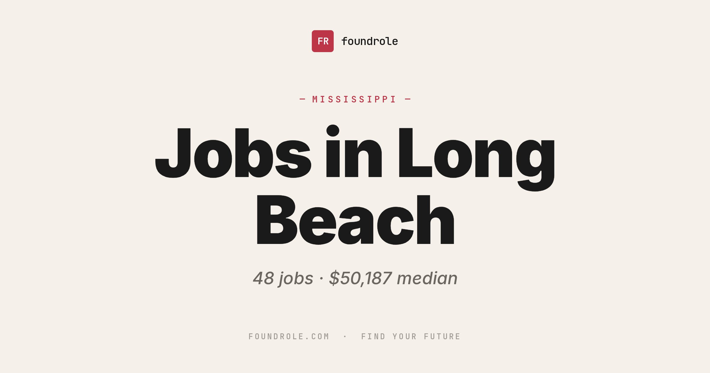 Long Beach, MS Jobs — Top Employers & Pay Data