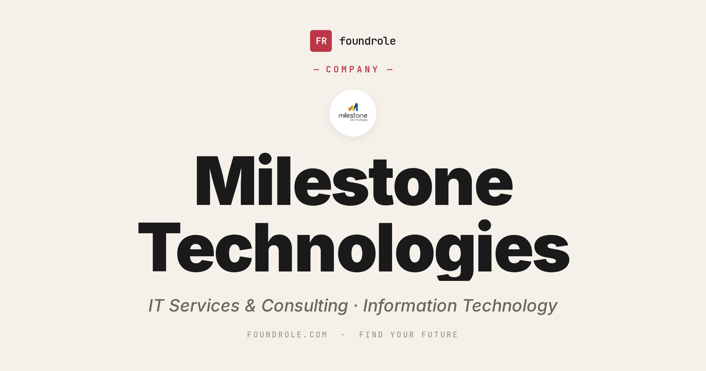 Milestone Tech Milestone Technologies Jobs & Careers — IT Services