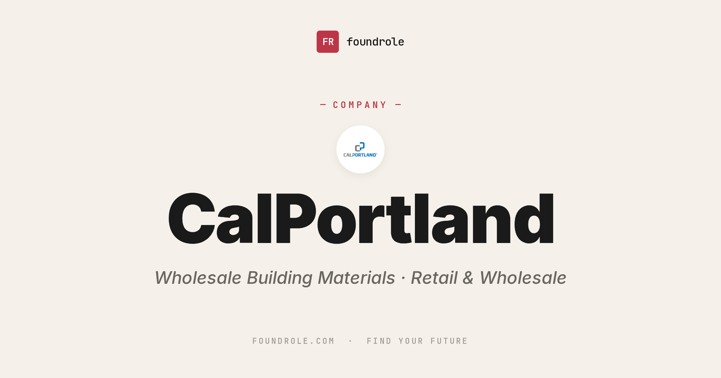 CalPortland Jobs & Careers — Cement & Building Materials