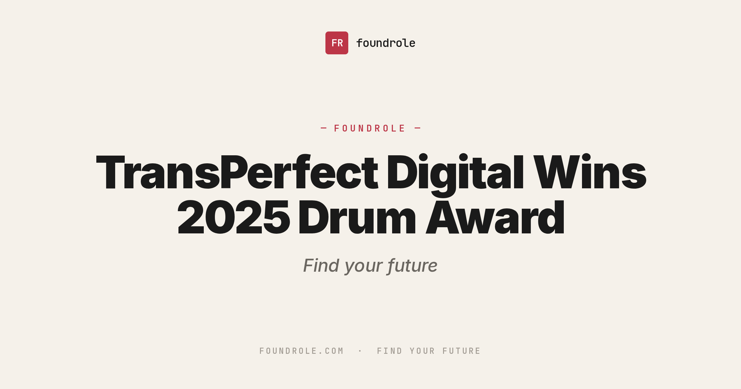 TransPerfect Digital Wins 2025 Drum Award