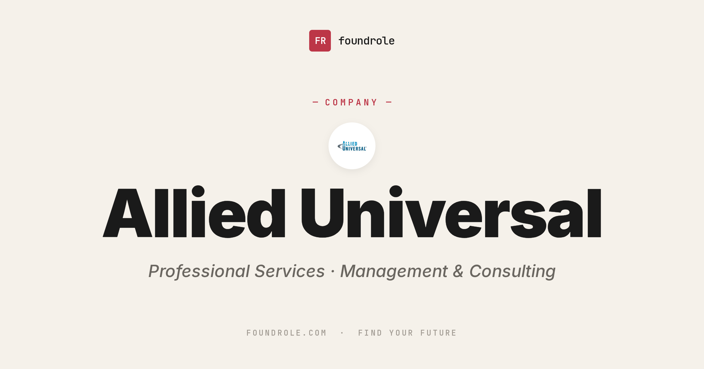 Allied Universal Jobs & Careers — Security Services