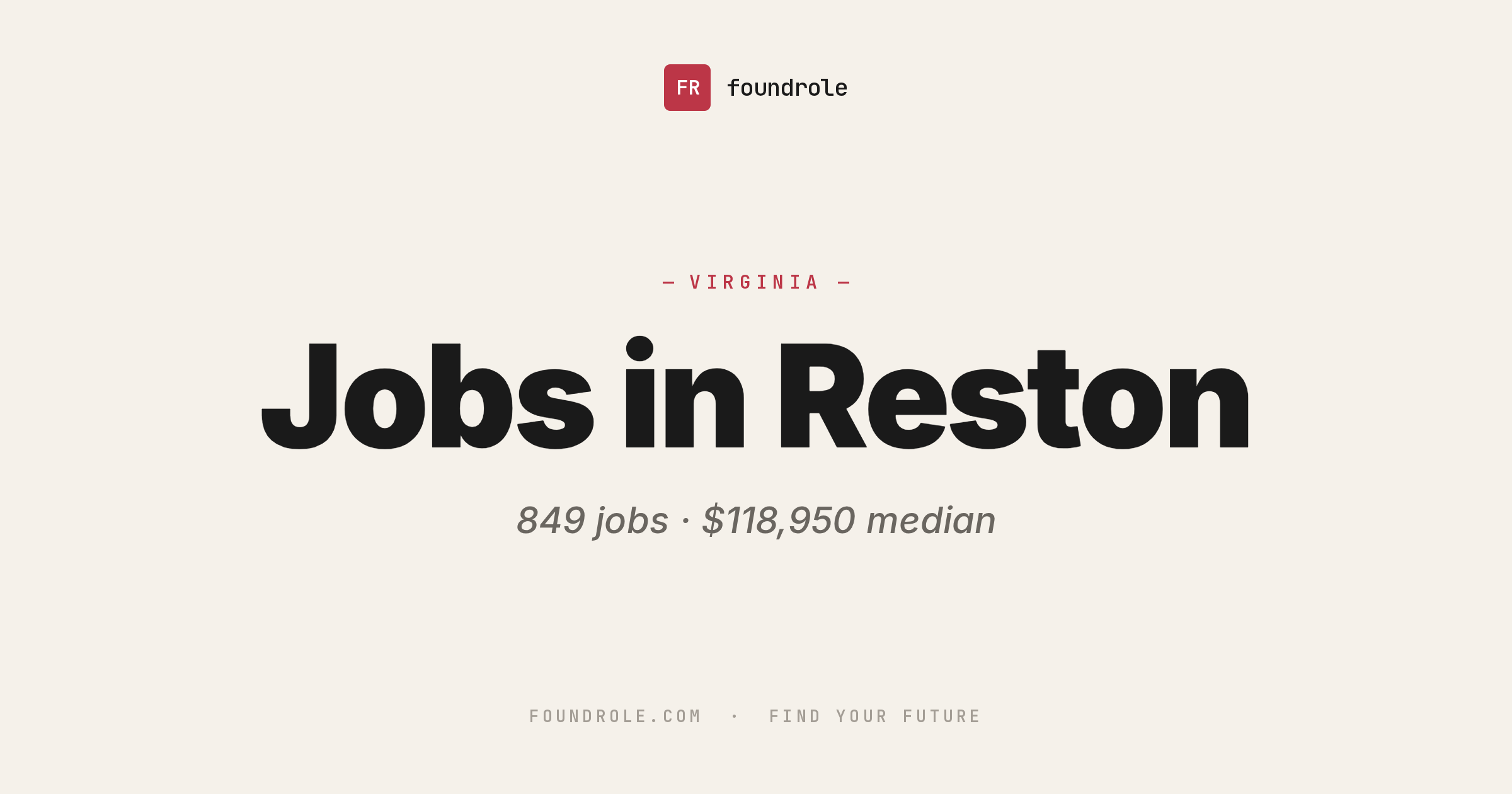 Jobs in Reston, VA — Tech & Government Contracting Hub