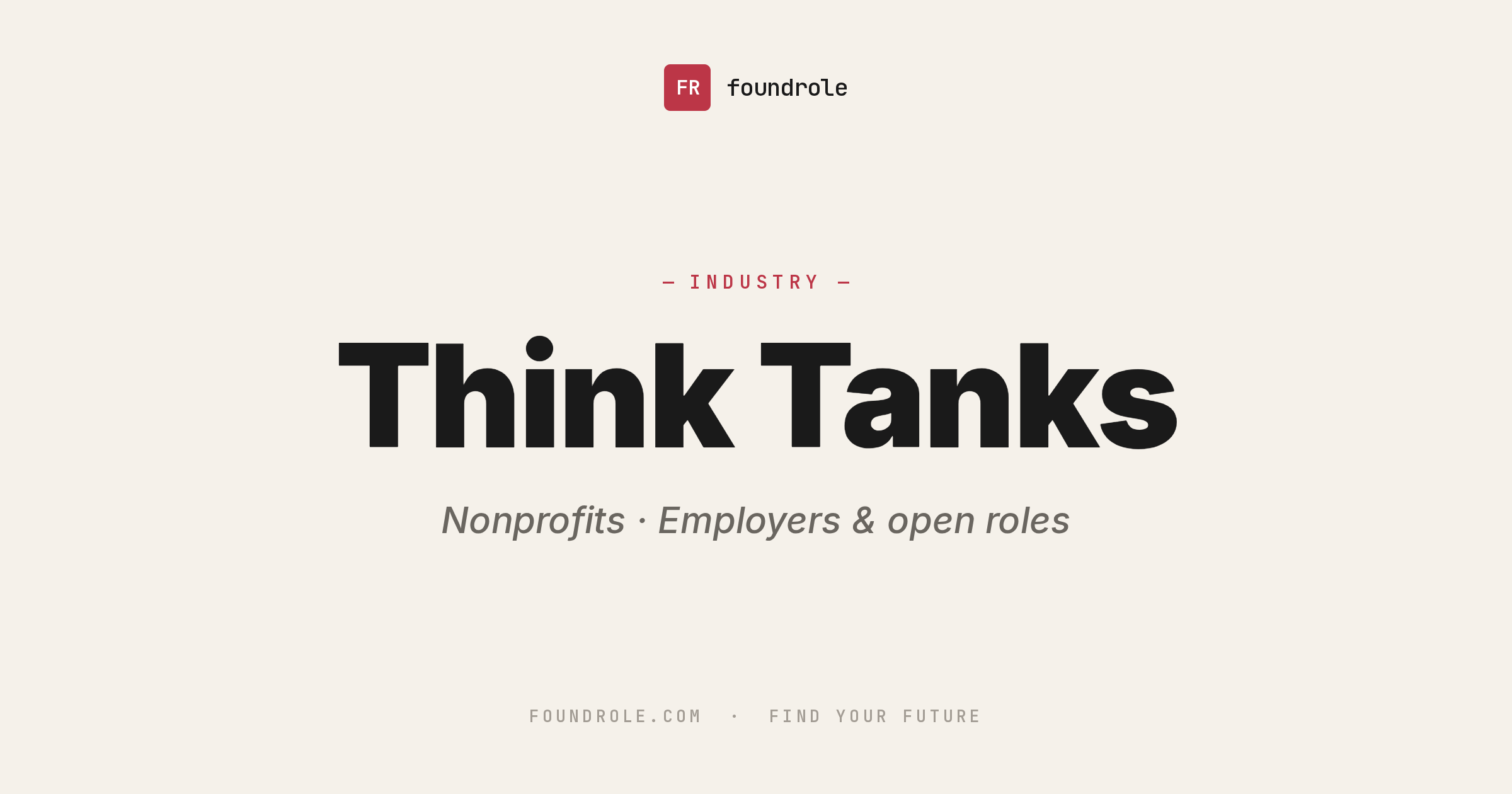 Think Tank Jobs — Policy Research Careers & Pay