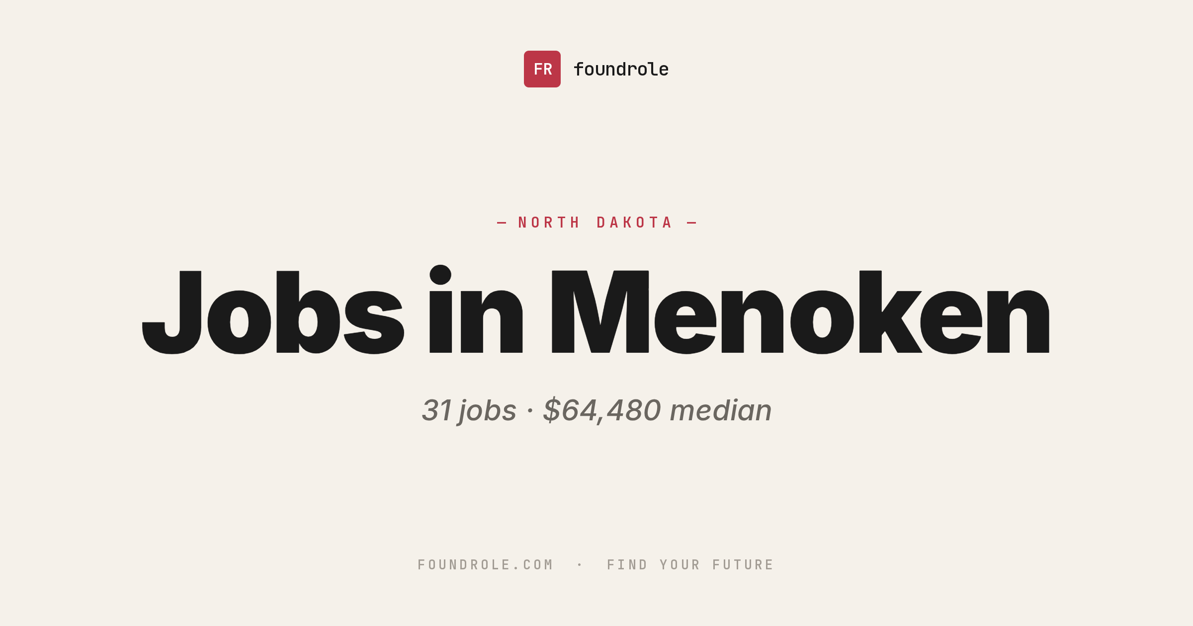 Menoken, ND Jobs — Open Roles & Pay Trends