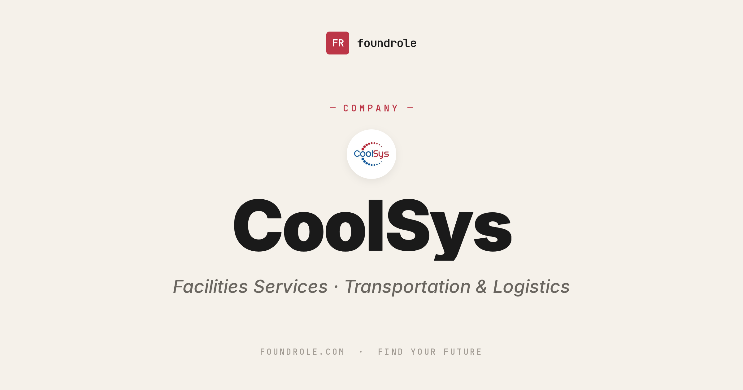 CoolSys Jobs & Careers — Refrigeration & HVAC Services