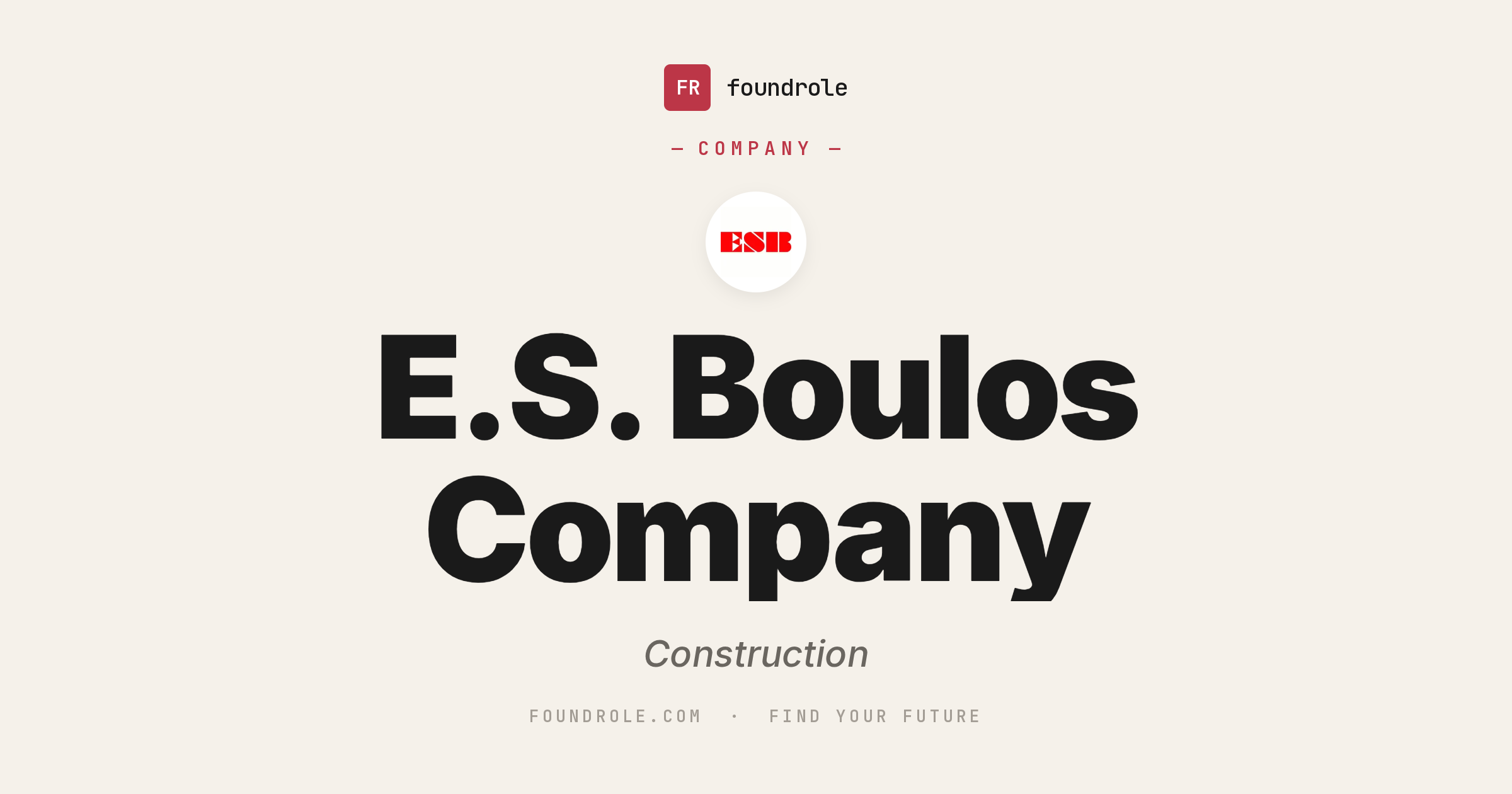 E.S. Boulos Company Jobs & Careers — Electrical Contractor