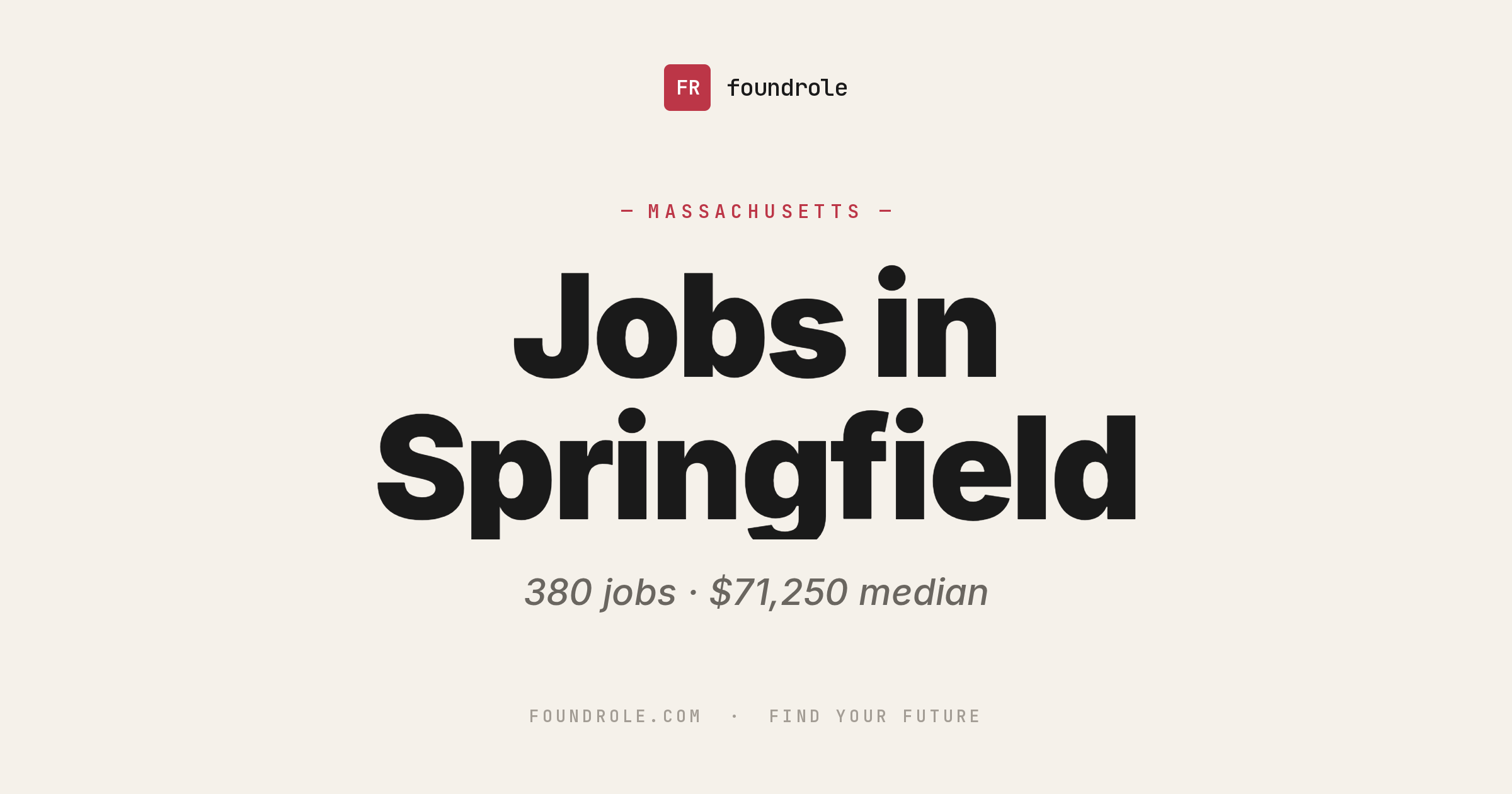Jobs in Springfield, MA — Open Roles & Pay Trends