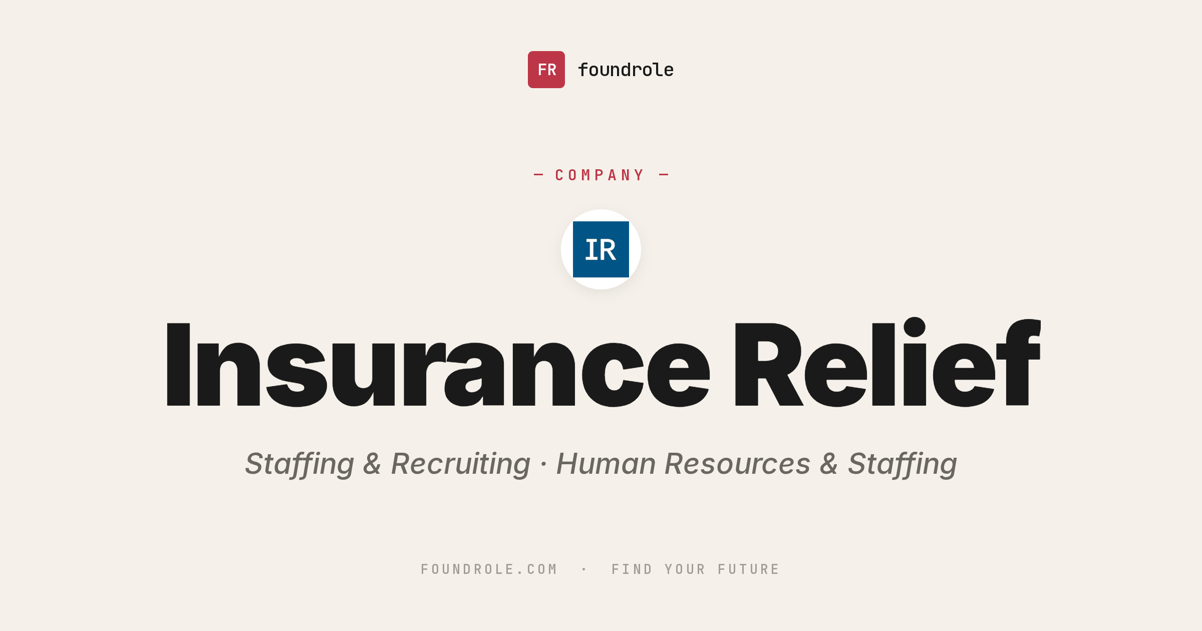 Insurance Relief Jobs & Careers — Insurance Staffing