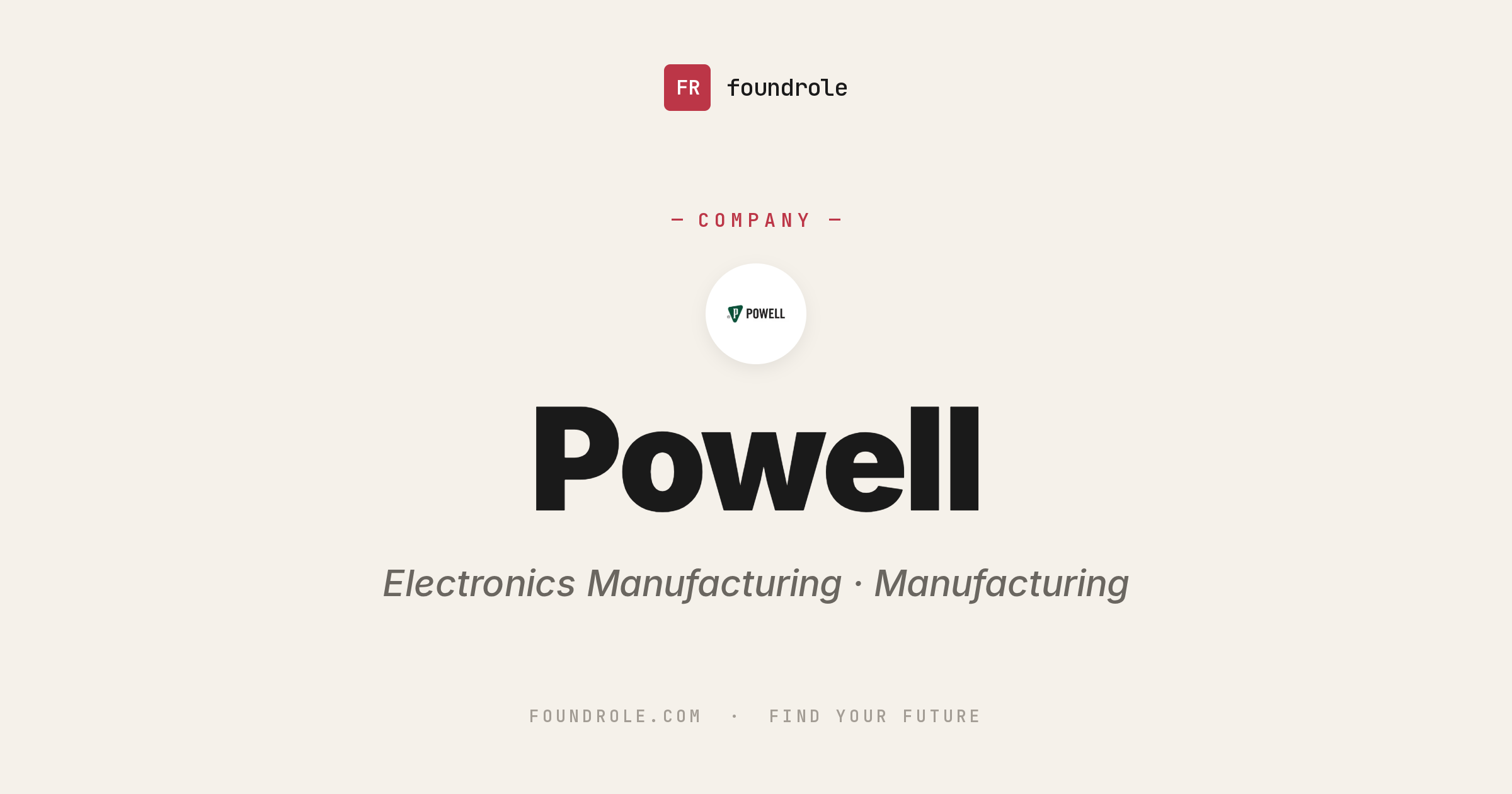 Powell Industries Jobs & Careers — Electrical Power Systems