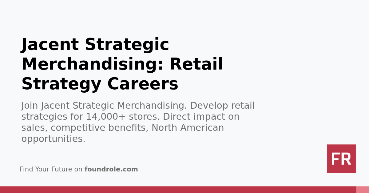 Jacent Strategic Merchandising - Retail Solutions Careers