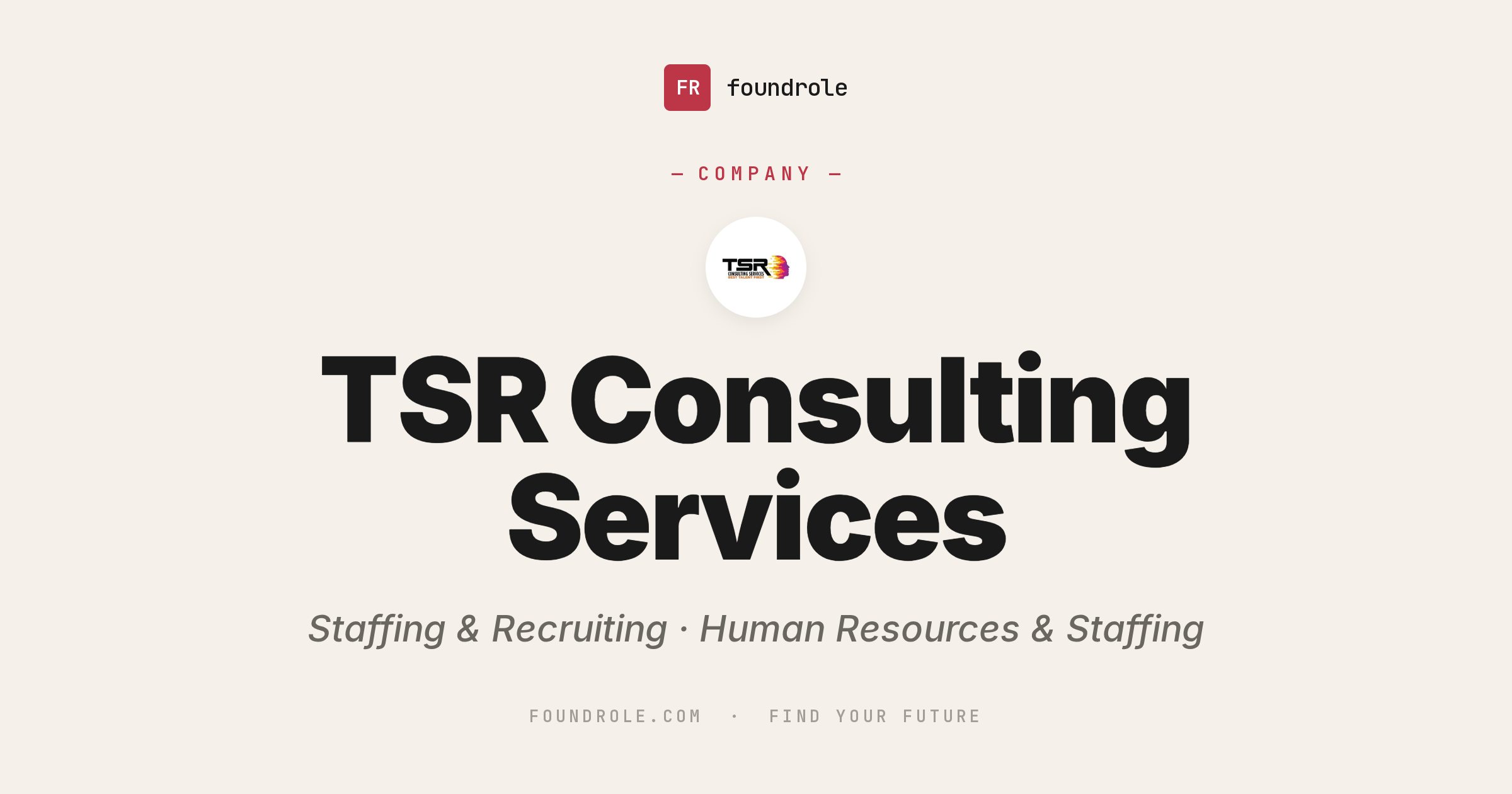 TSR Consulting Jobs & Careers — IT & Technical Staffing