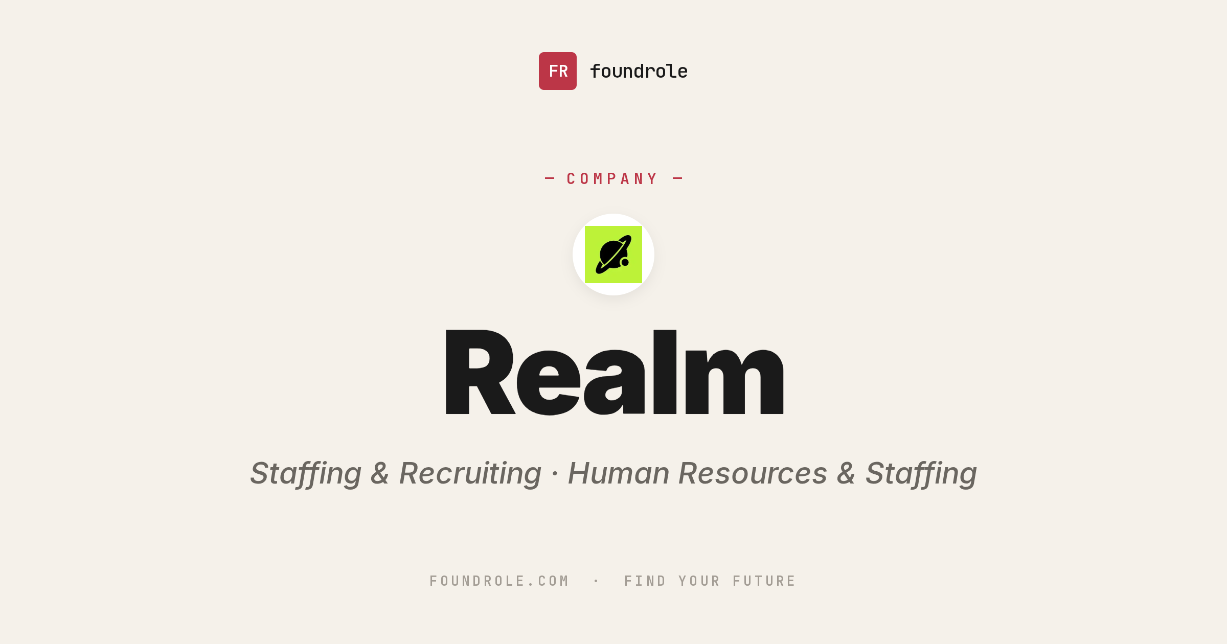 Realm Jobs & Careers — Tech Recruitment