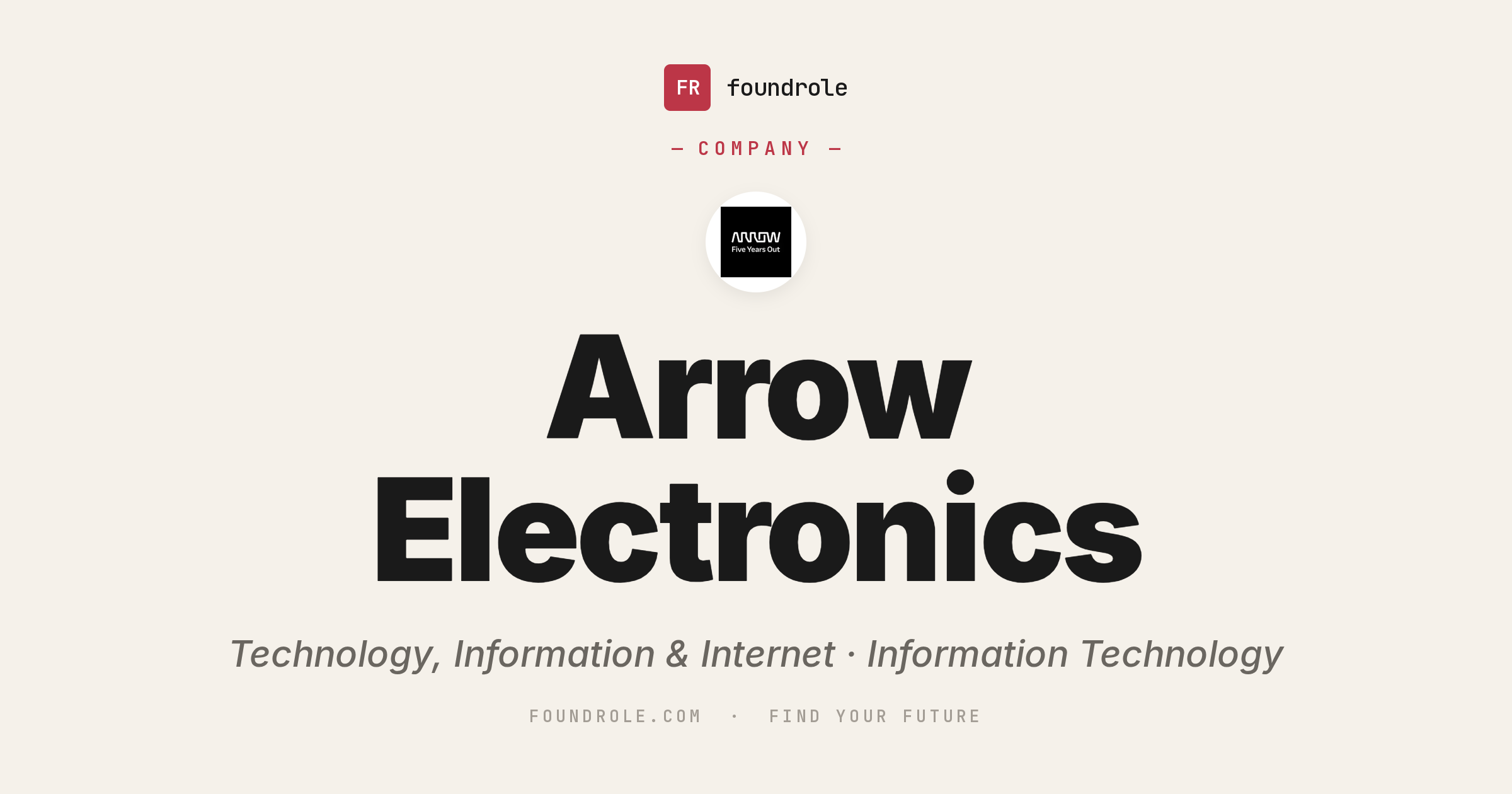 Arrow Electronics Jobs & Careers — Electronics Distribution