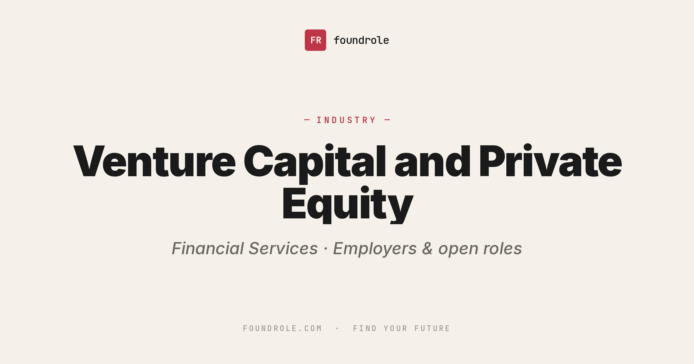 Venture Capital & Private Equity Jobs