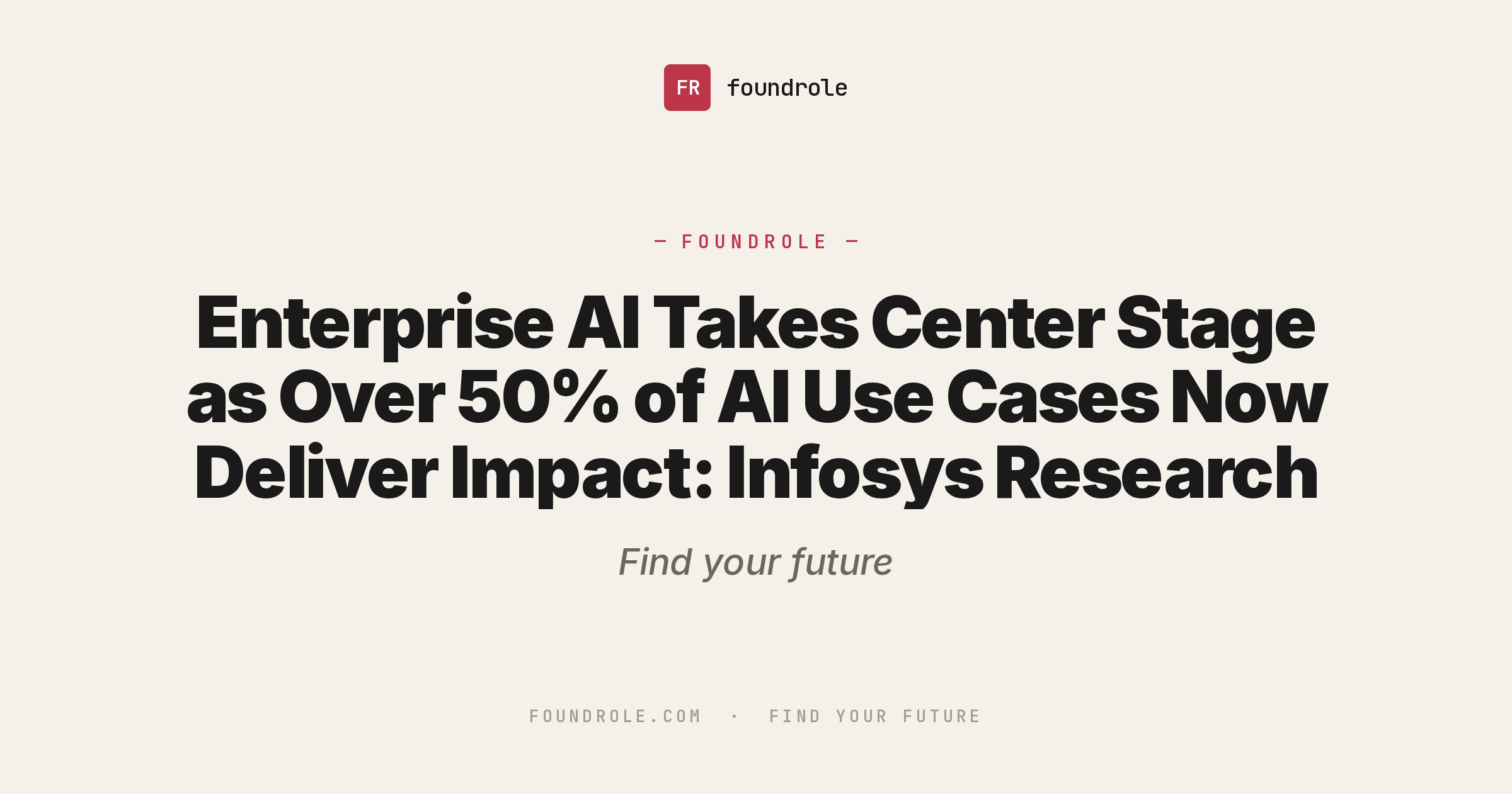 Enterprise AI Takes Center Stage as Over 50% of AI Use Cases Now