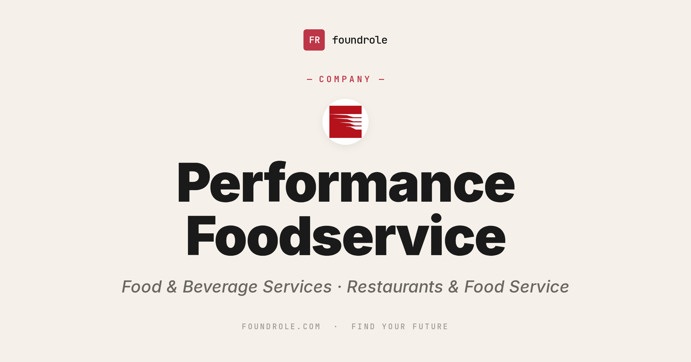 Performance Foodservice Jobs & Careers — Food Distribution