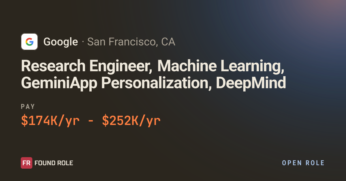 Machine Learning Environmental Engineering Research Engineer, Machine Learning, GeminiApp