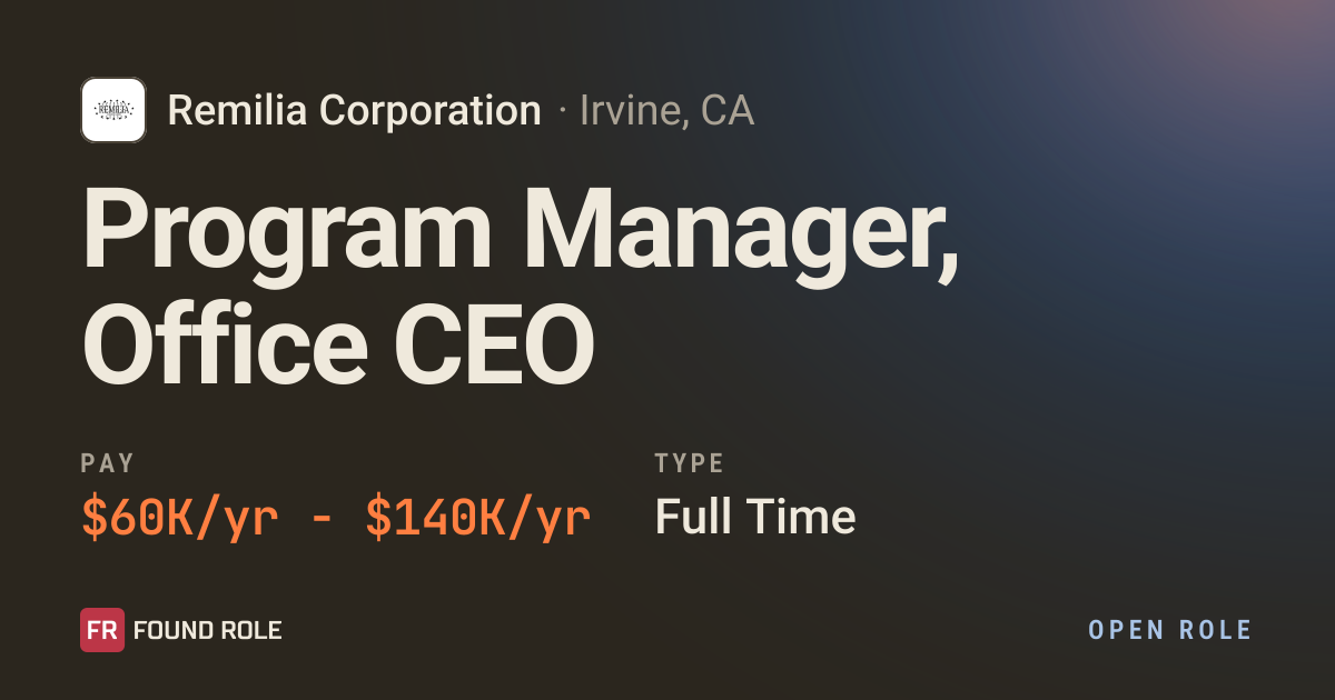 Program Manager, Office CEO at Remilia Corporation