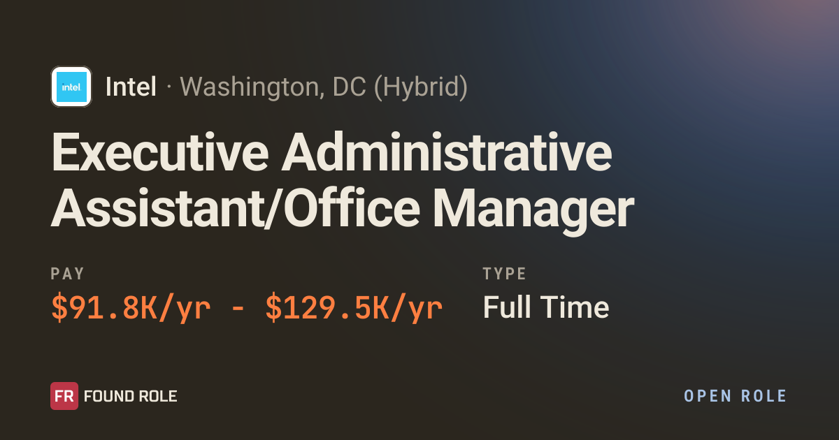 Executive Administrative Assistant/Office Manager