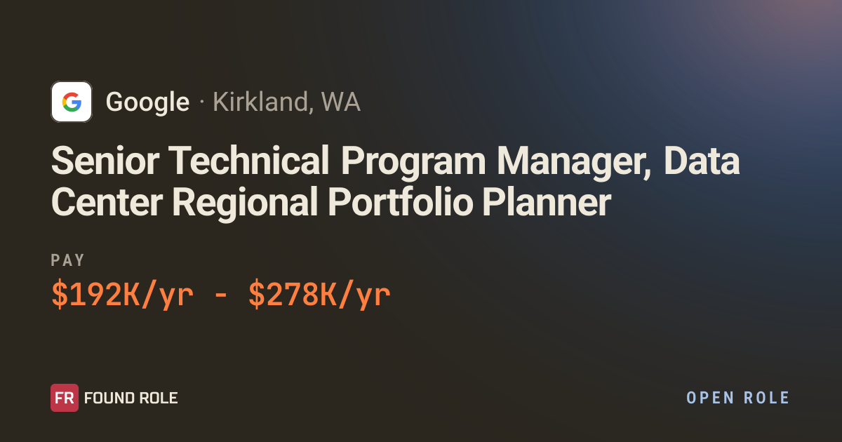 Program Administrator Resume Sample Senior Technical Program Manager, Data Center Regional