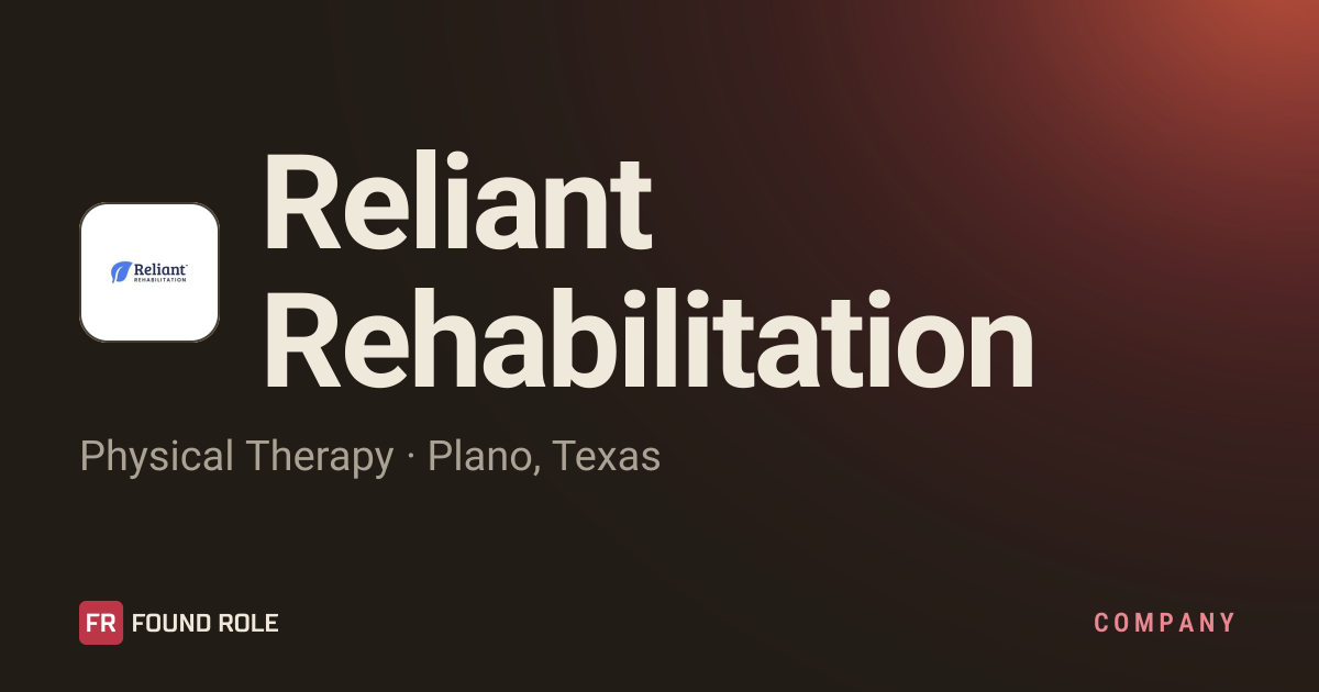 Reliant Rehabilitation Jobs — Open Roles, Pay and Visa Sponsorship
