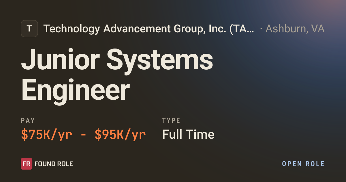 Jr. Engineer Program Junior Systems Engineer